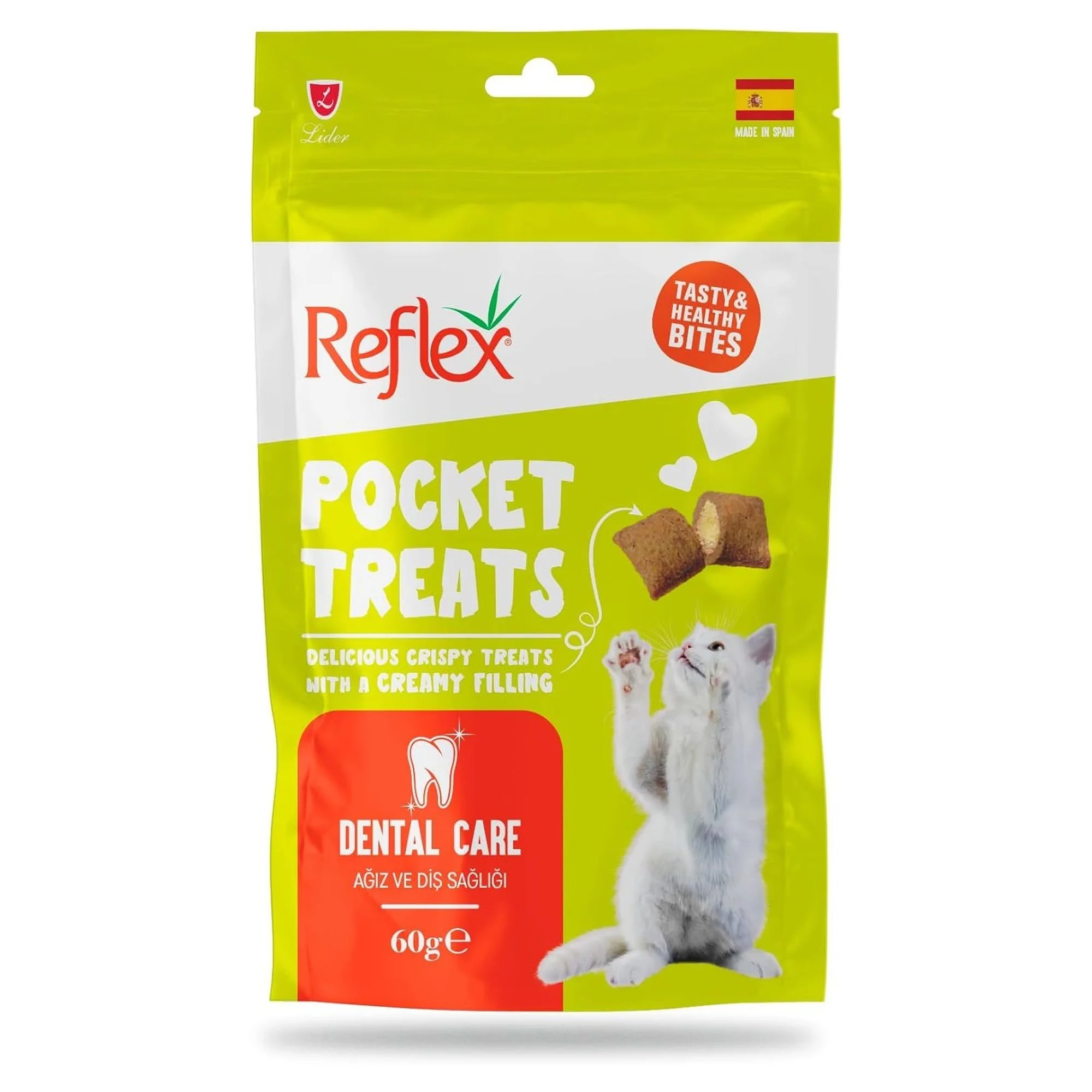 Reflex Pocket Treats Ağız ve Diş Sağlığı Yetişkin Kedi Ödül Maması 60 G