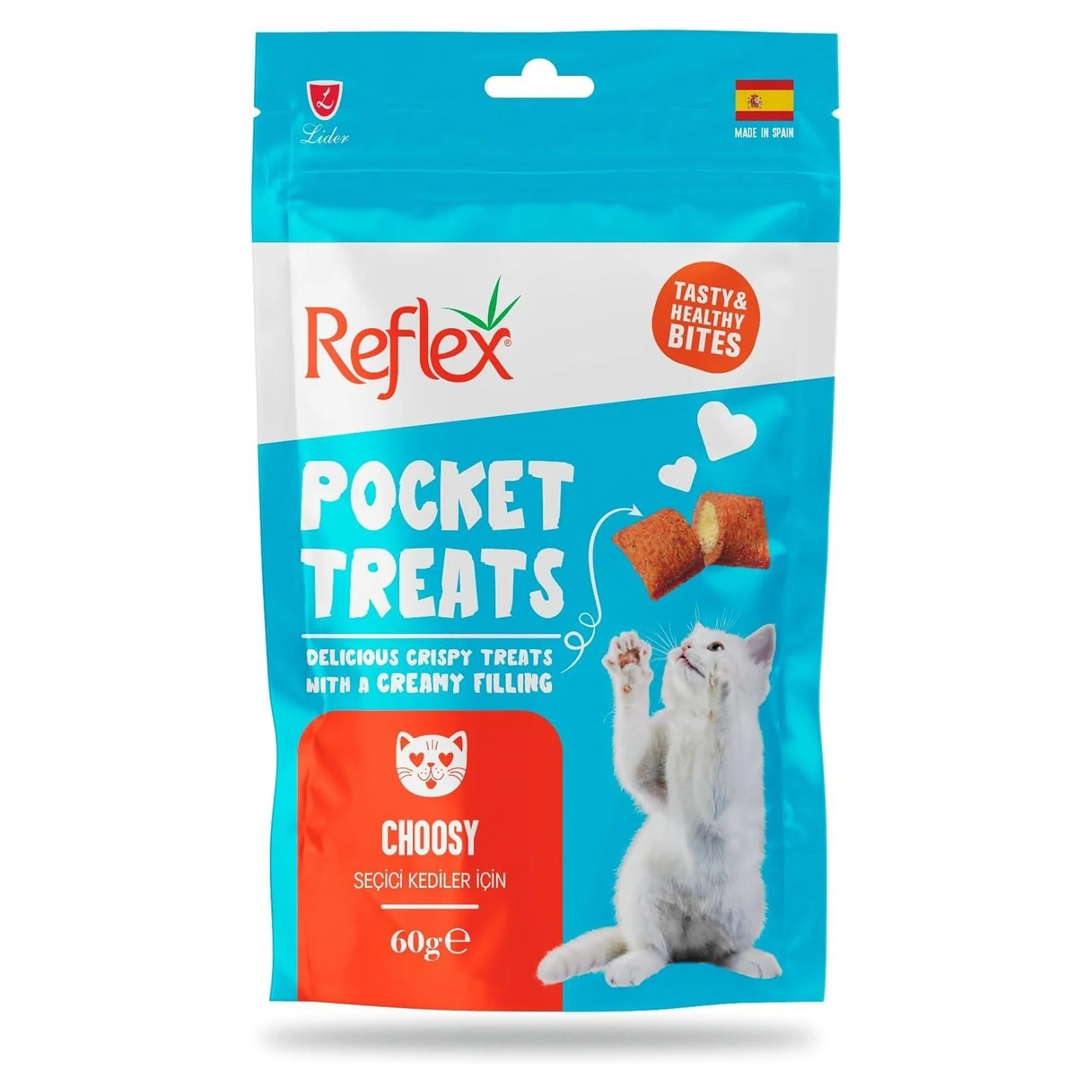 Reflex Pocket Treats Choosy Seçici Kediler Için Tavuklu Kedi Ödülü 60 G
