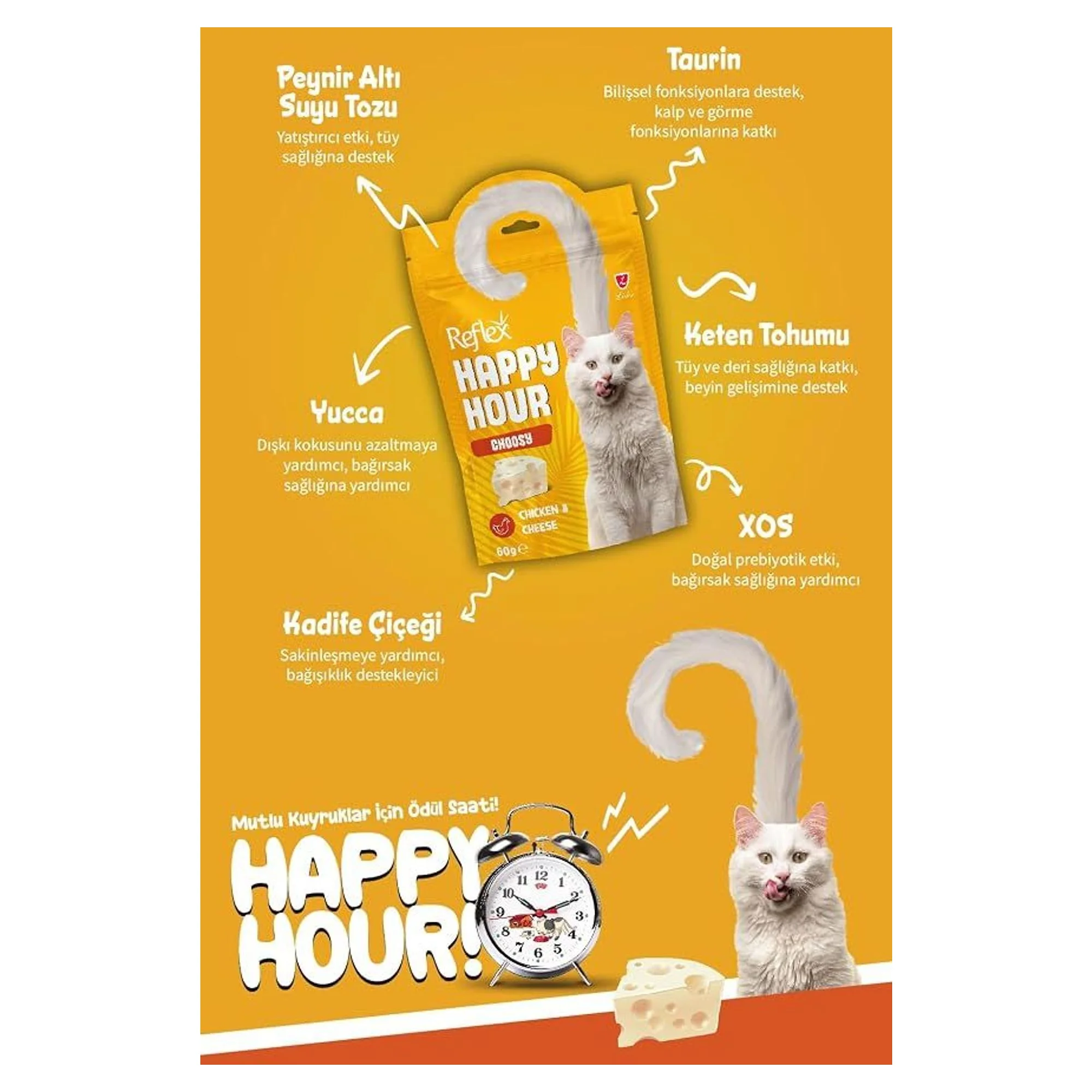 Reflex Happy Hour Seçici Kediler İçin Kedi Ödül Maması 60 G — Yarı Yumuşak, 65 g — Görsel 2
