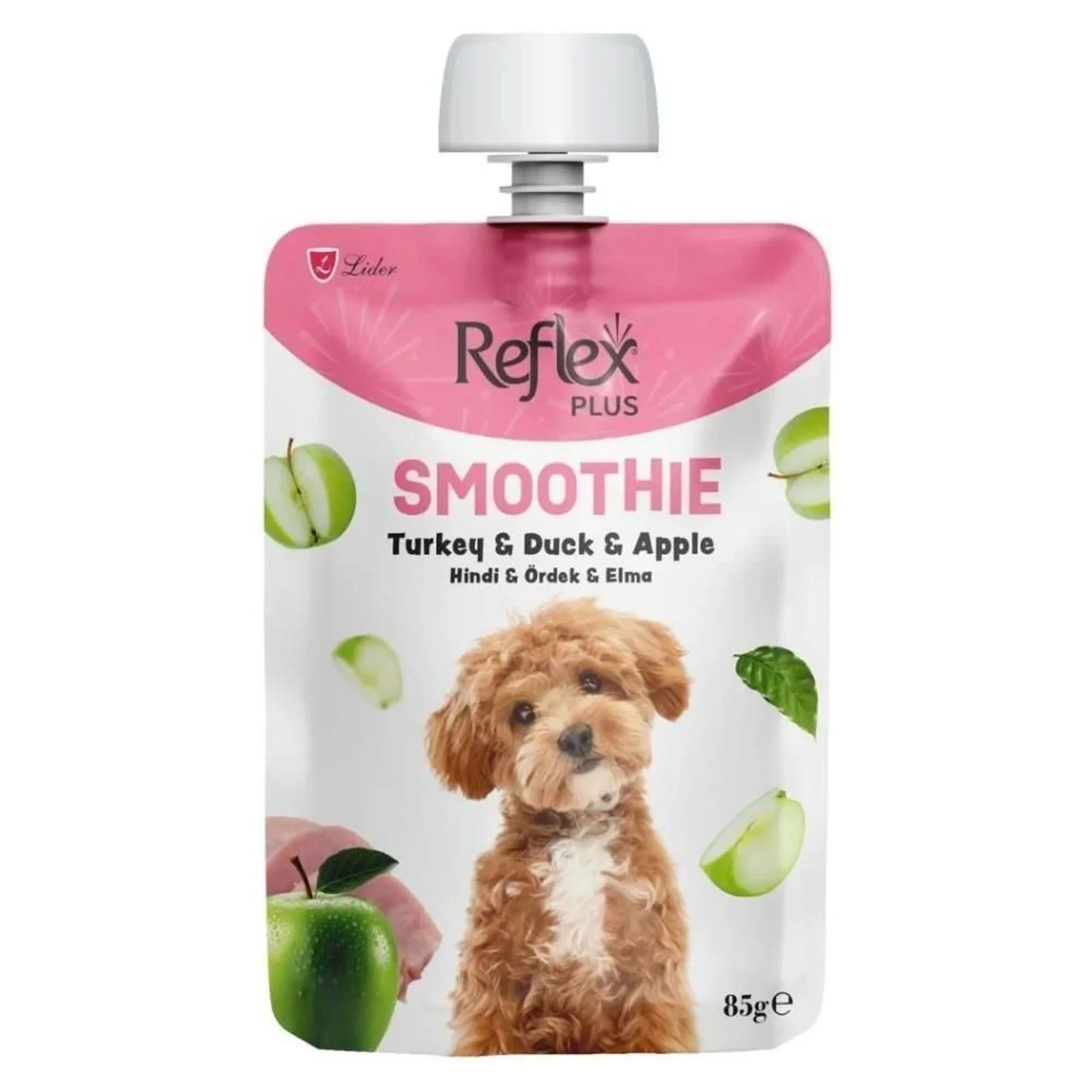 Reflex Plus Smoothie Hindili Ördekli ve Elmalı Likit Köpek Ödülü 85 G
