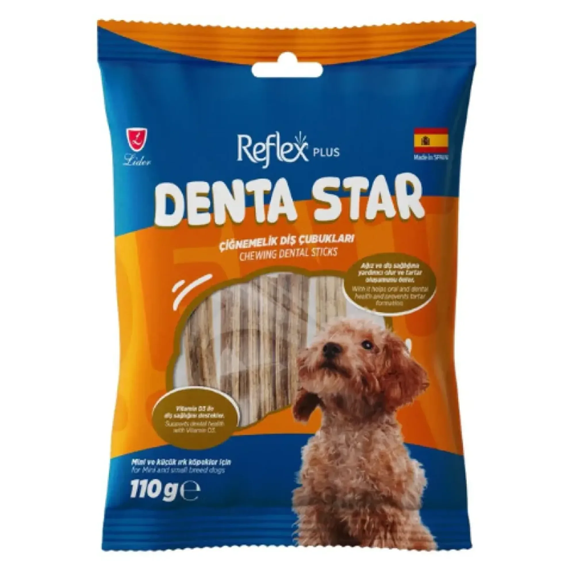 Reflex Plus Dentastar Chewing Mini Küçük Irk Yetişkin Köpek Çiğnemelik Diş Çubukları 110 G