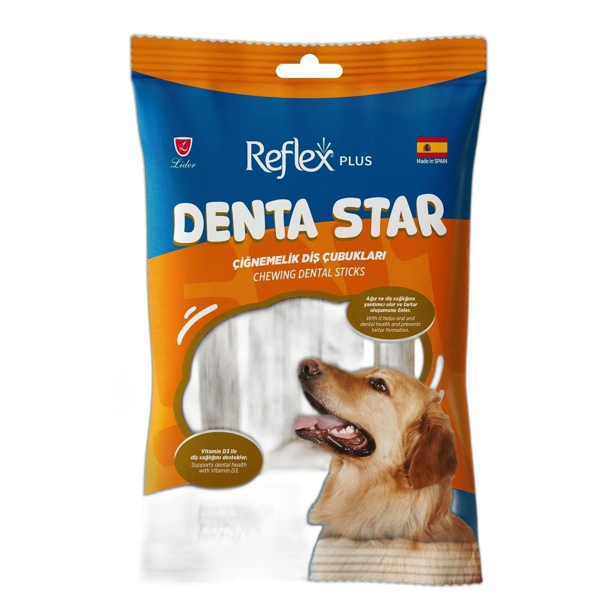 Reflex Reflex Plus Chewing Dental Sticks Large Breed Adult Dog Treat 270 G