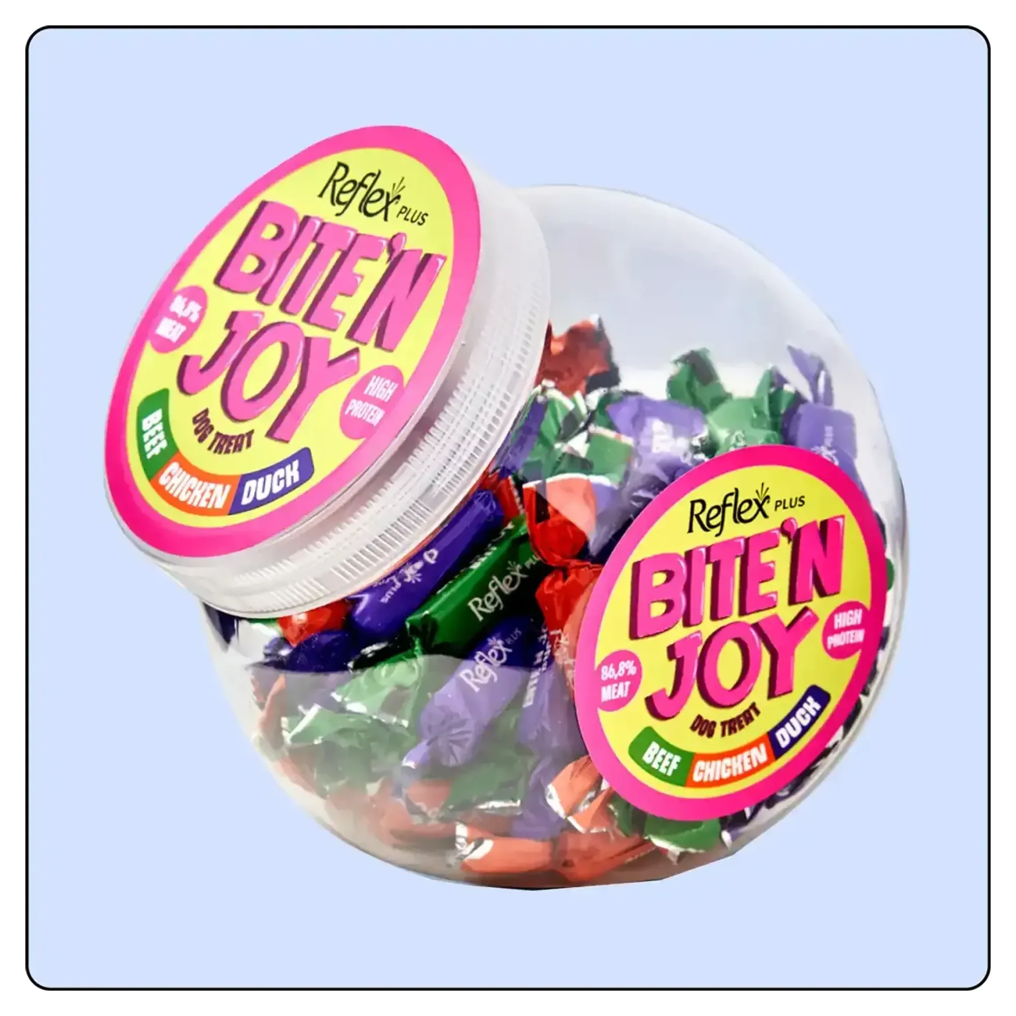 Reflex Plus Bite'n Joy Dana Etli Tavuklu ve Ördek Etli Köpek Ödül Maması 250 G