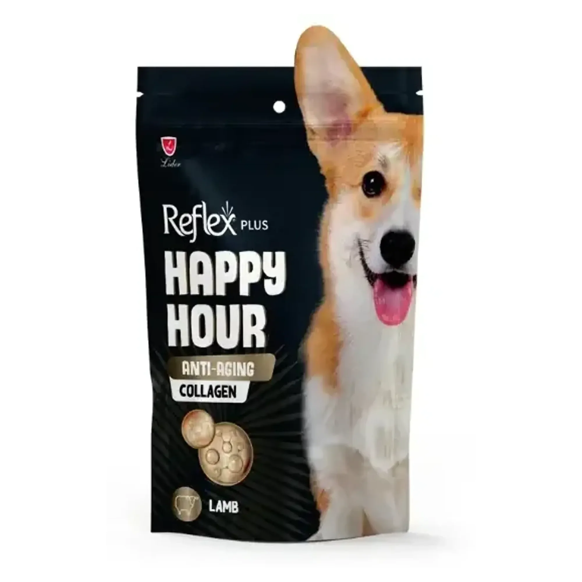 Reflex Plus Happy Hour Anti-Aging Collagen Kuzu Etli Yetişkin Köpek Ödülü 60 G