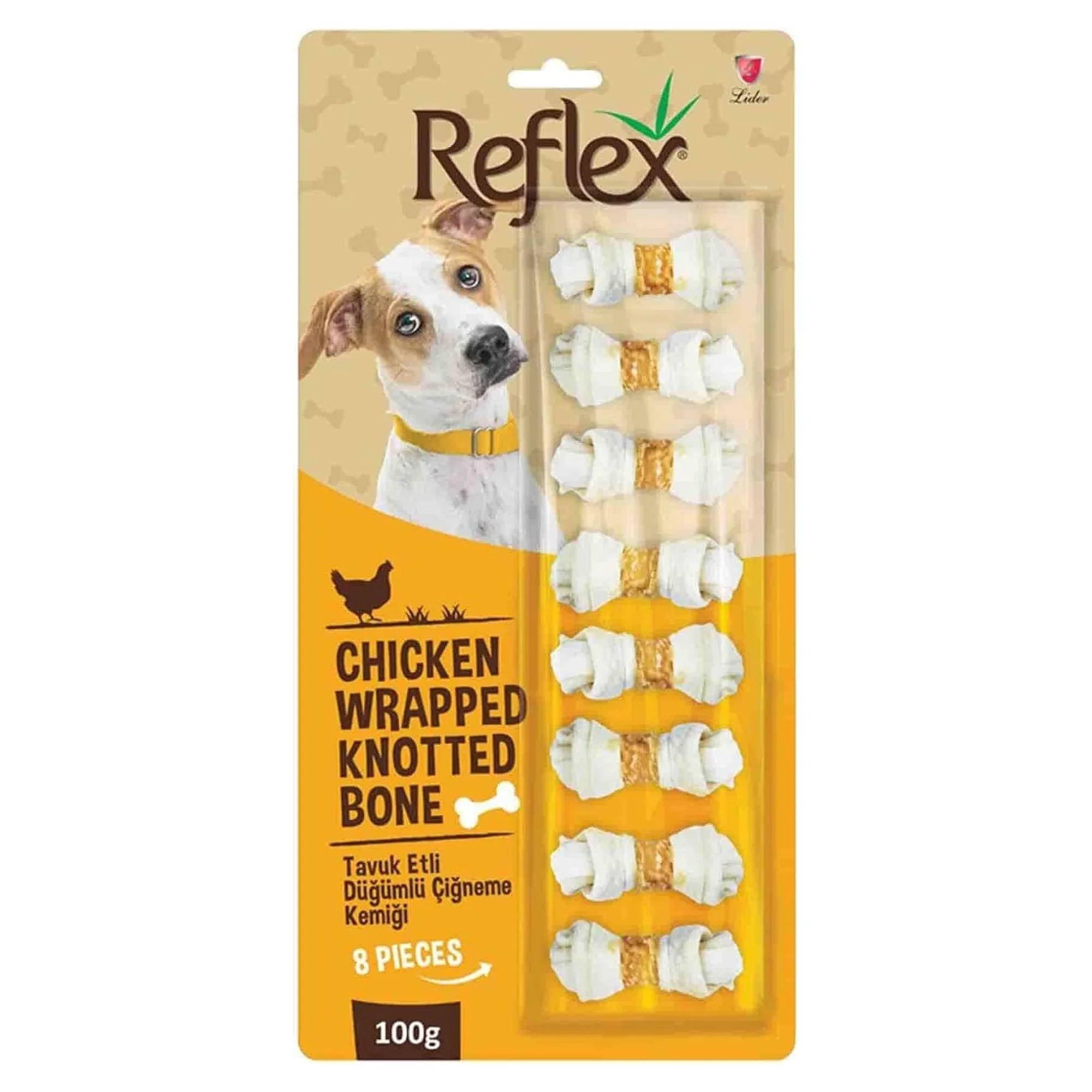 Reflex Tavuk Etli Düğümlü Kemik 8'li 100 G