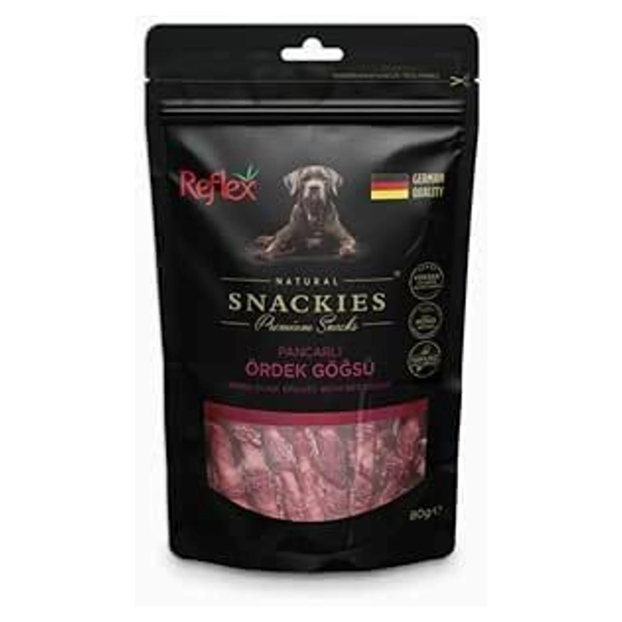 Reflex Reflex Snackies Pancarlı Ördek Göğüs Kurutulmuş Et Köpek Ödülü 80 G
