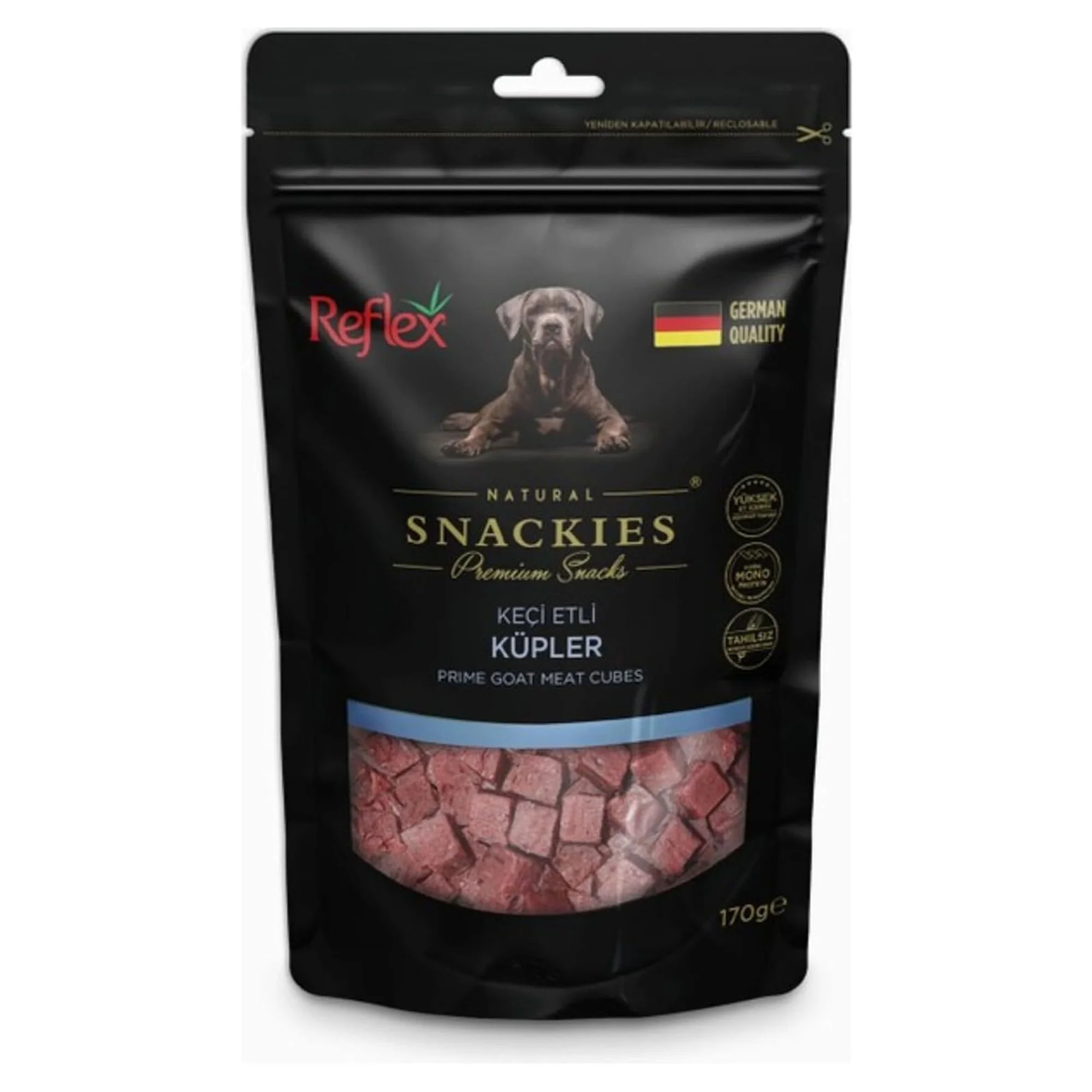 Reflex Snackies Keçi Etli Küpler 170 G