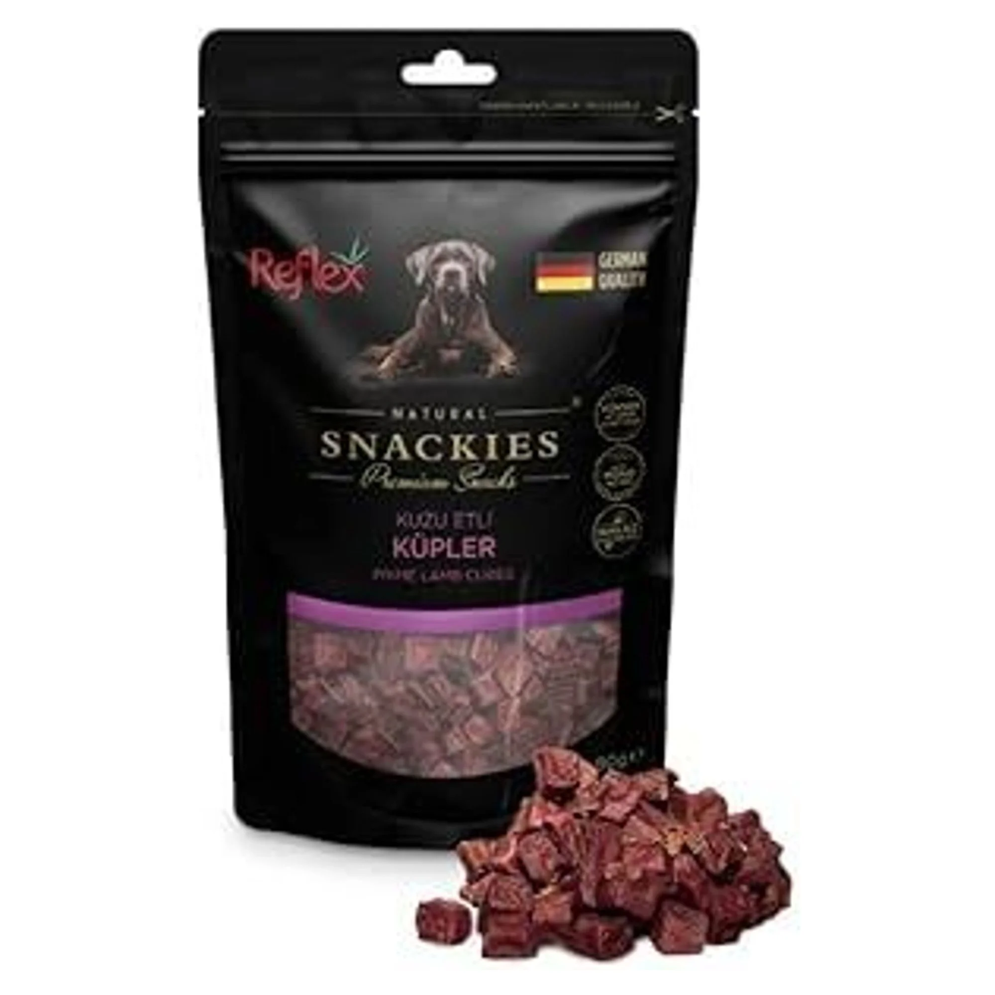 Reflex Reflex Snackies Kuzu Küp Kurutulmuş Et Köpek Ödülü 80 G