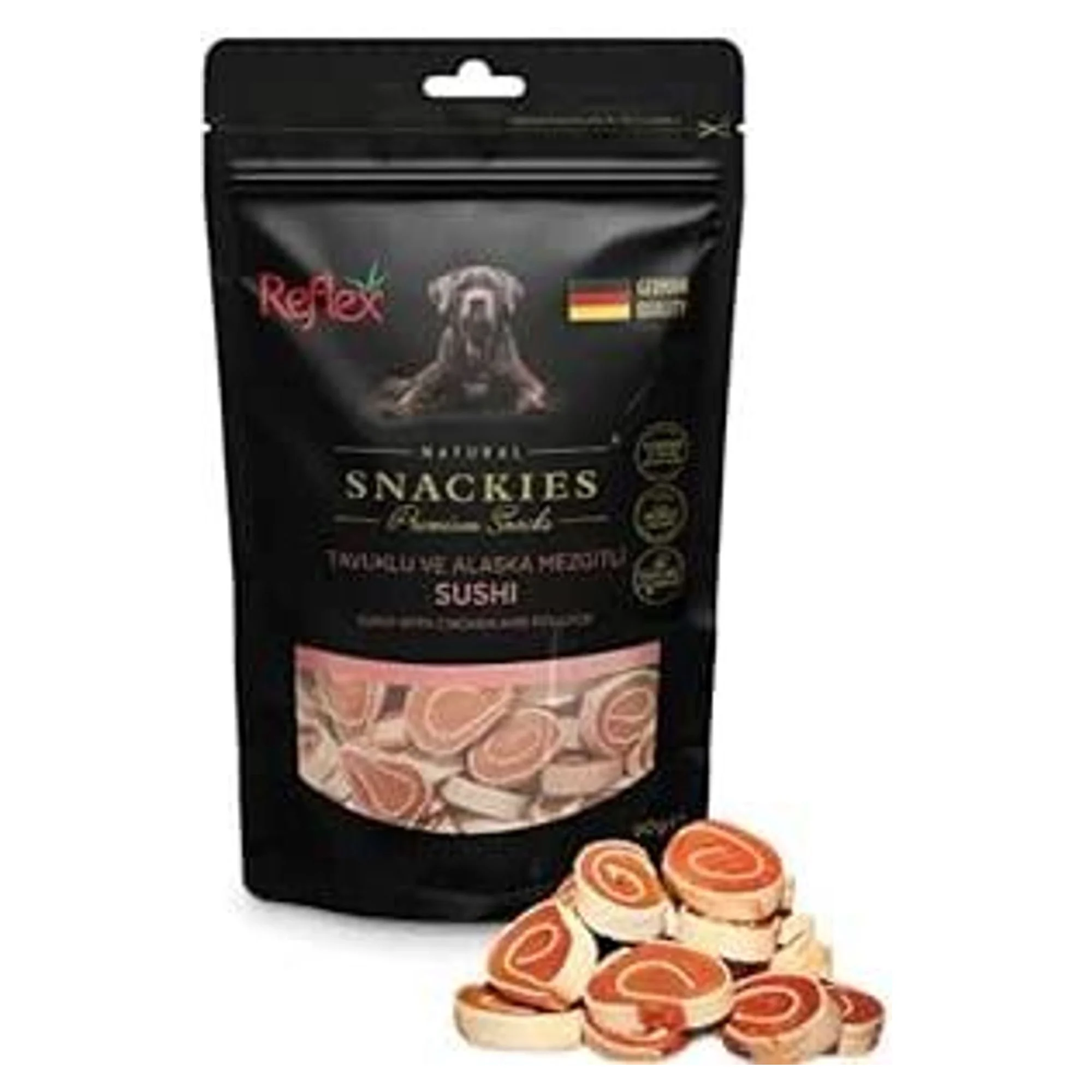 Reflex Reflex Snackies Tavuklu Alaska Mezgitli Kurutulmuş Et Köpek Ödülü 90 G