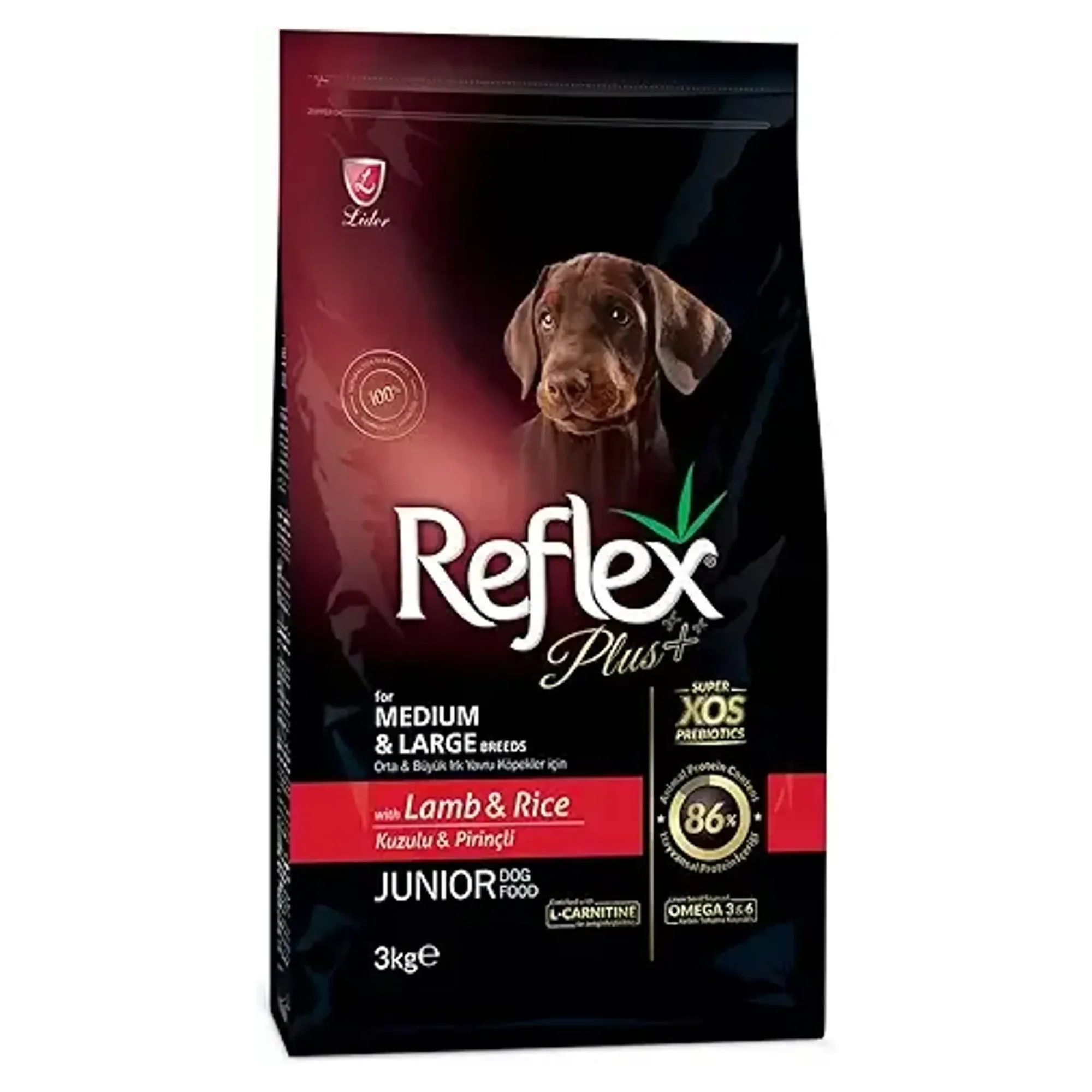 Reflex Plus Kuzulu Medium&Large Yavru Köpek Kuru Maması 3 KG