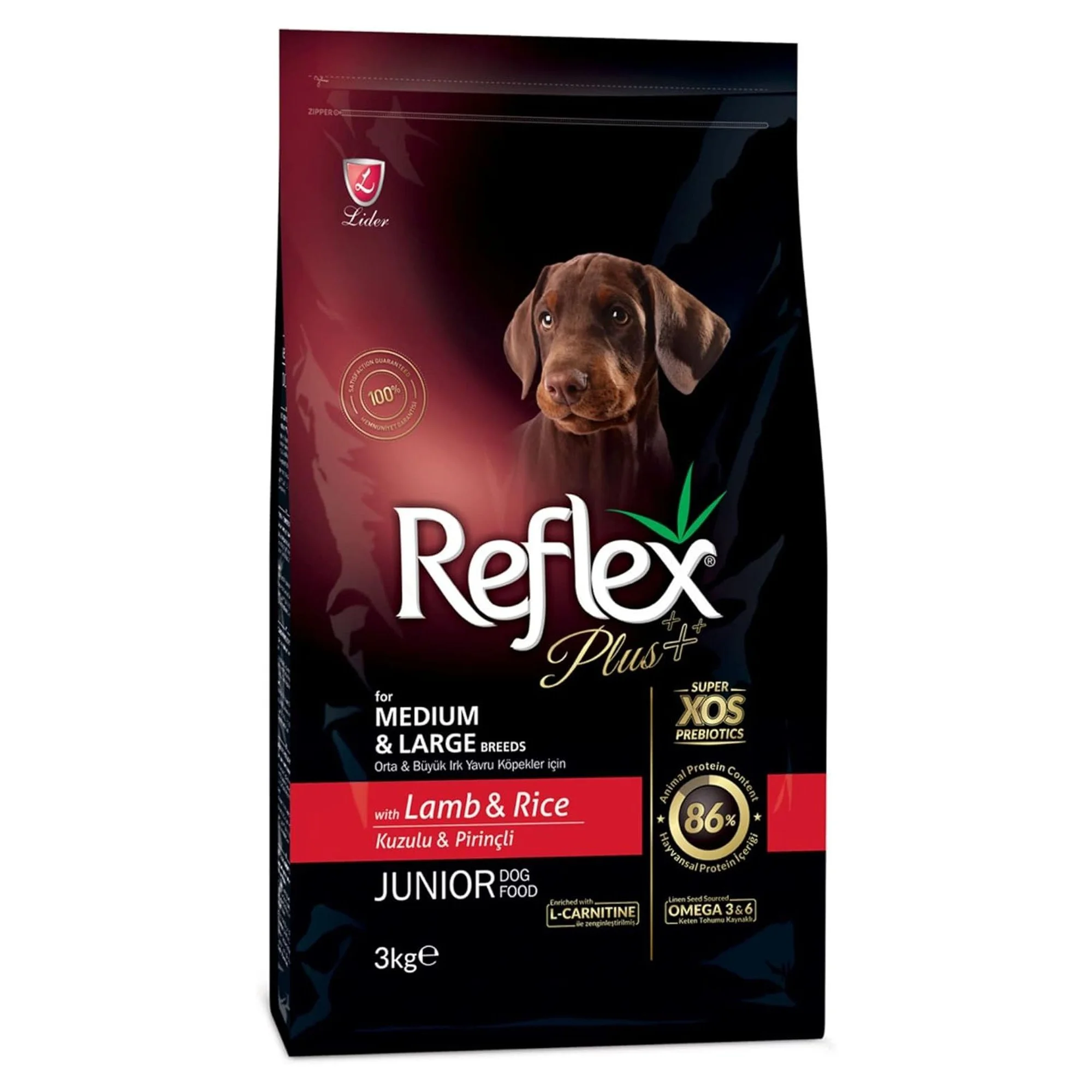 Reflex Plus Kuzulu Medium&Large Yavru Köpek Kuru Maması 3 KG
