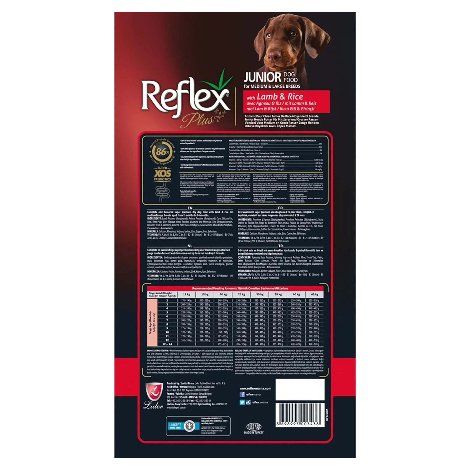 Reflex Plus Kuzulu Medium&Large Yavru Köpek Kuru Maması 3 KG — Normal, 3.1 kg — Görsel 5