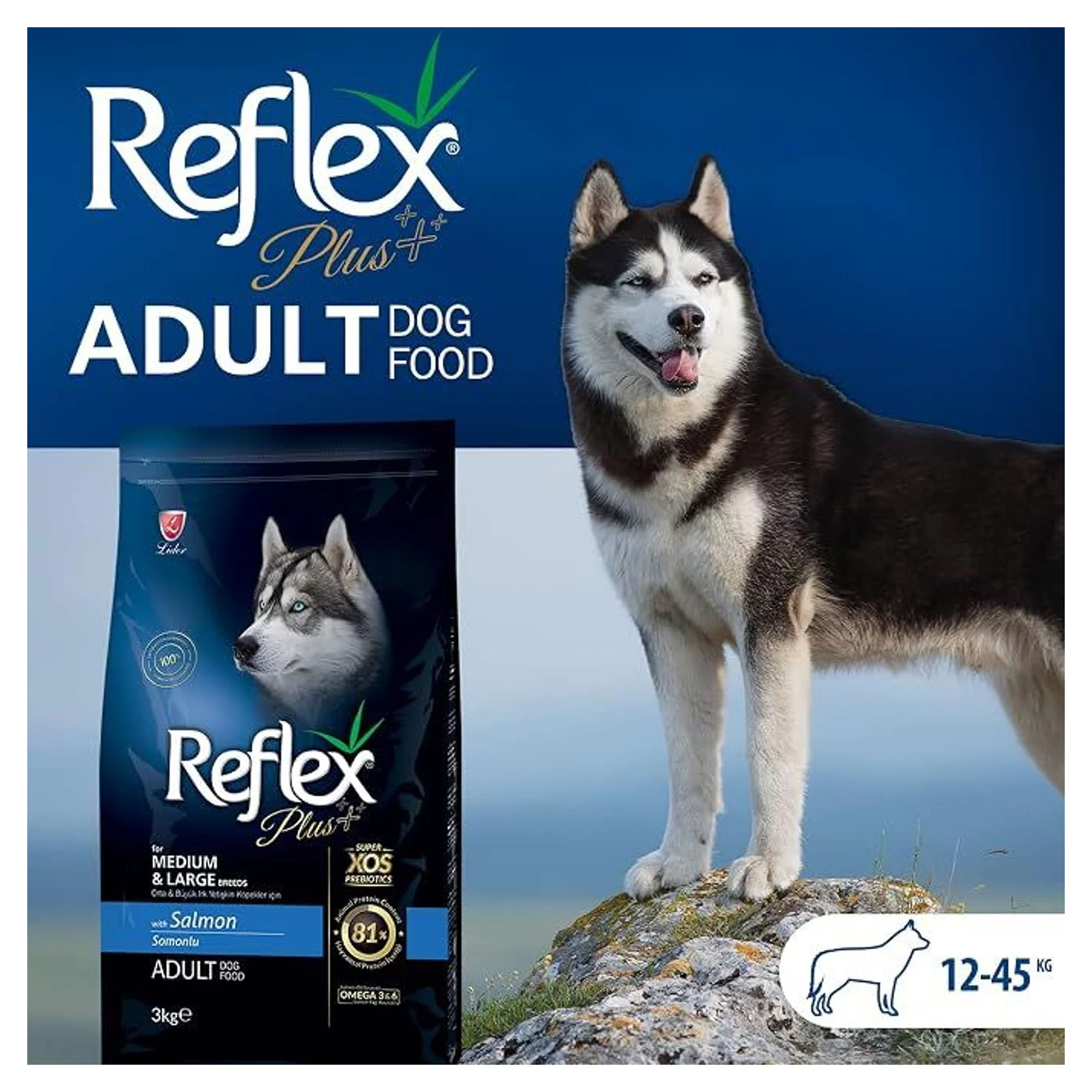 Reflex Plus Somonlu Medium&Large Yetişkin Köpek Kuru Maması 3 KG — Ödül Maması, 3.1 kg — Görsel 4