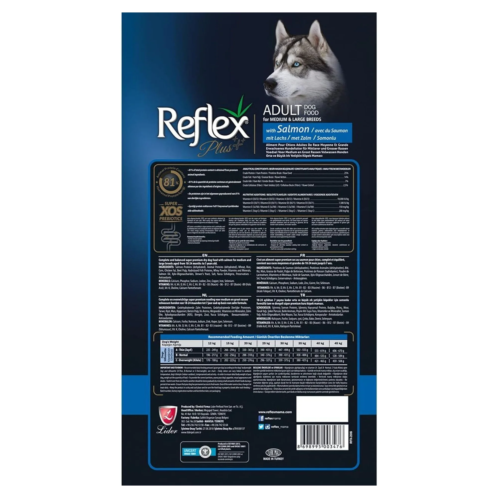 Reflex Plus Somonlu Medium&Large Yetişkin Köpek Kuru Maması 3 KG — Ödül Maması, 3.1 kg — Görsel 5