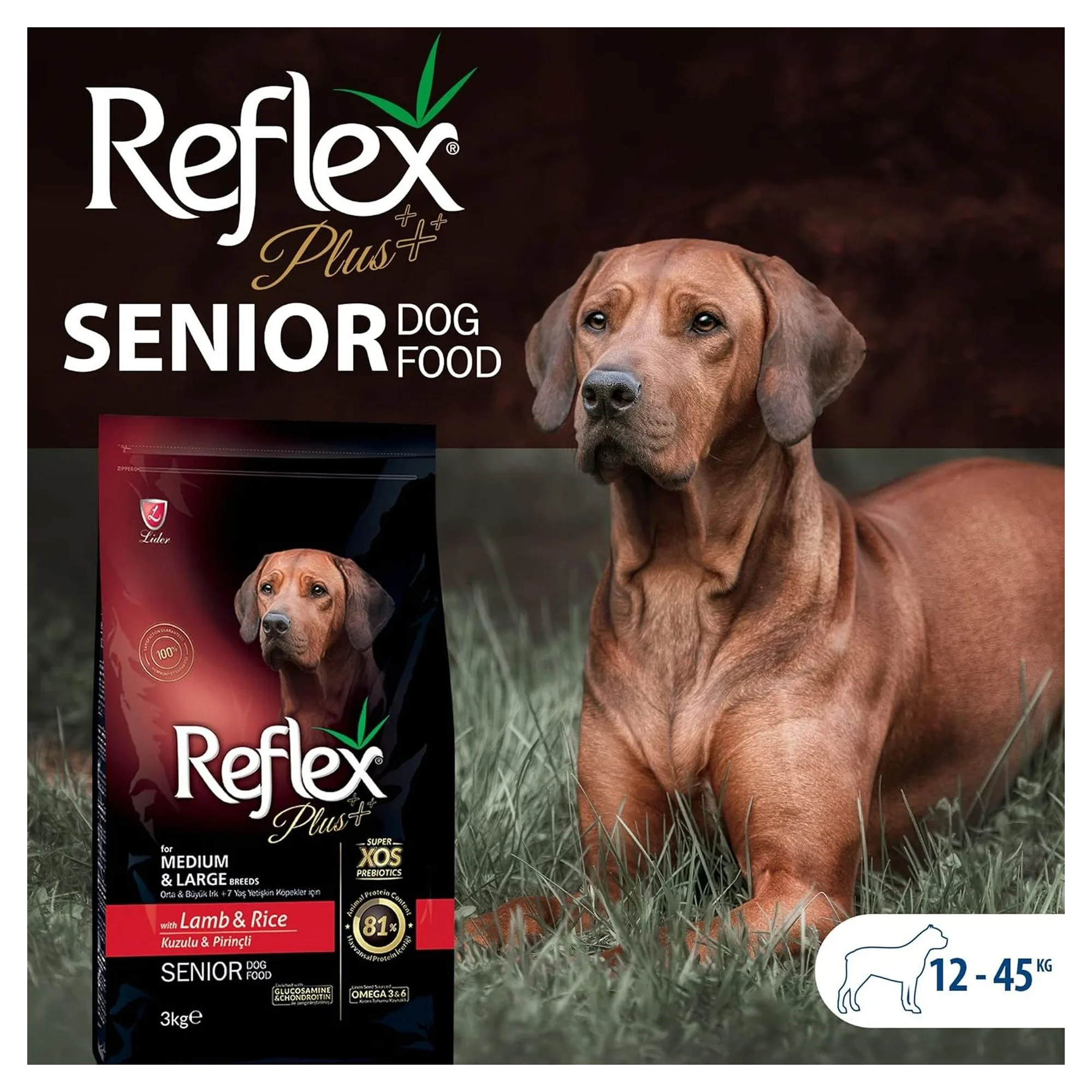 Reflex Plus Kuzulu Medium&Large Yaşlı Köpek Kuru Maması 3 KG — Normal, 3 kg — Görsel 4
