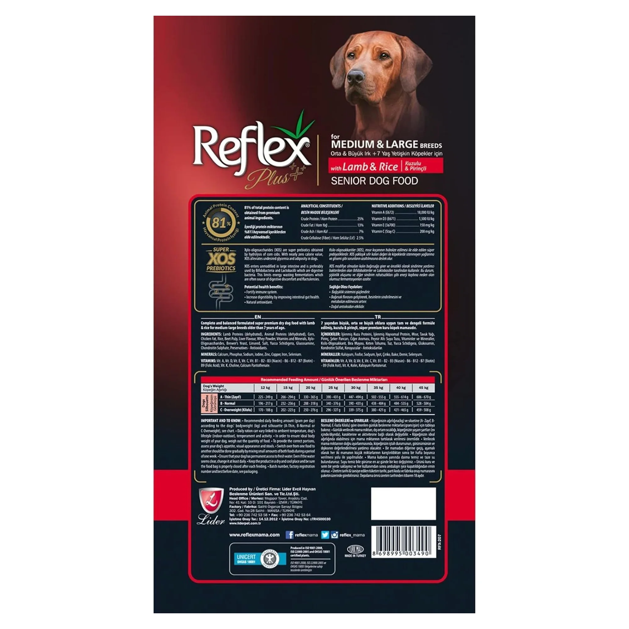 Reflex Plus Kuzulu Medium&Large Yaşlı Köpek Kuru Maması 3 KG — Normal, 3 kg — Görsel 5