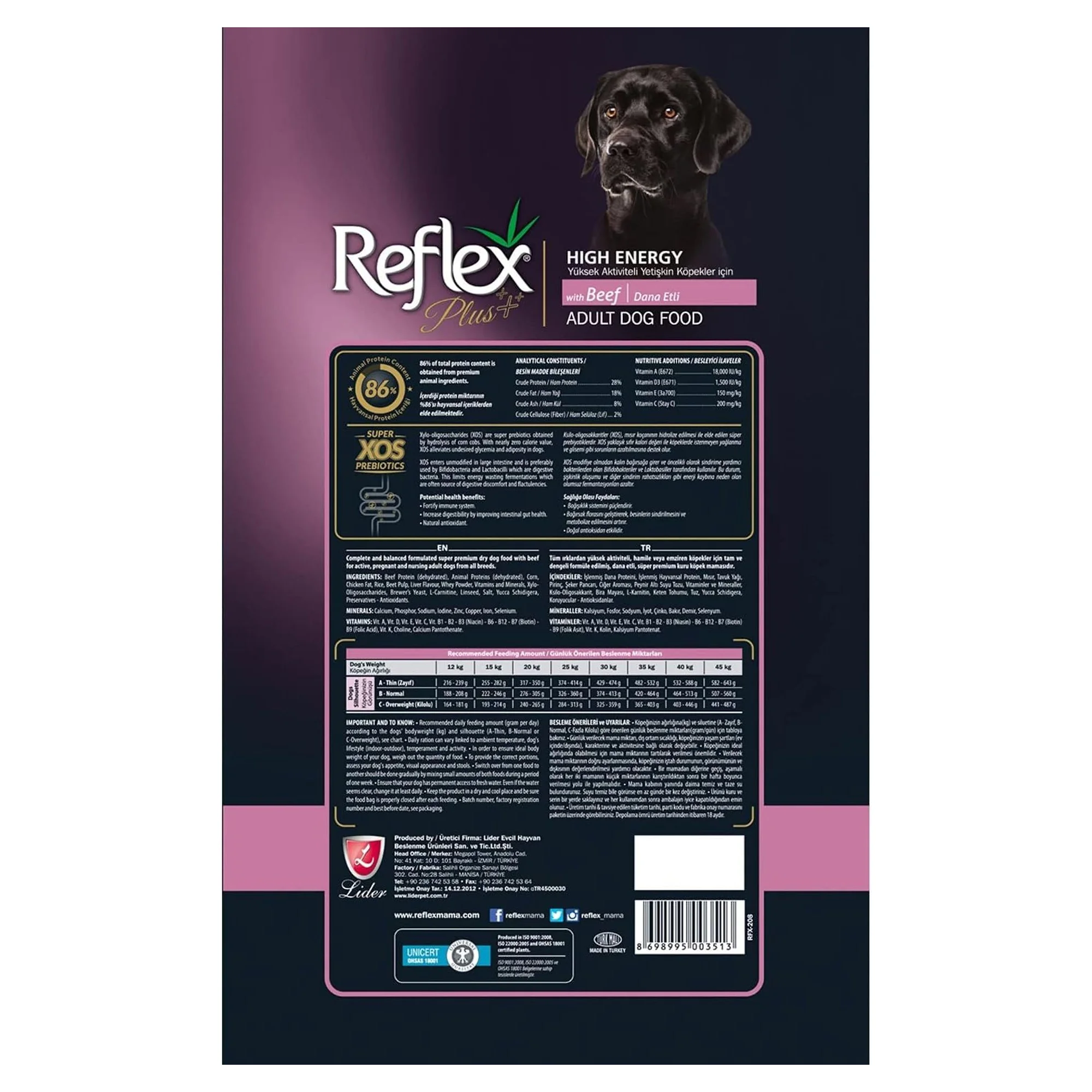 Reflex Plus Kuzulu High Energy Yetişkin Köpek Kuru Maması 3 KG — Normal, 3 kg — Görsel 5