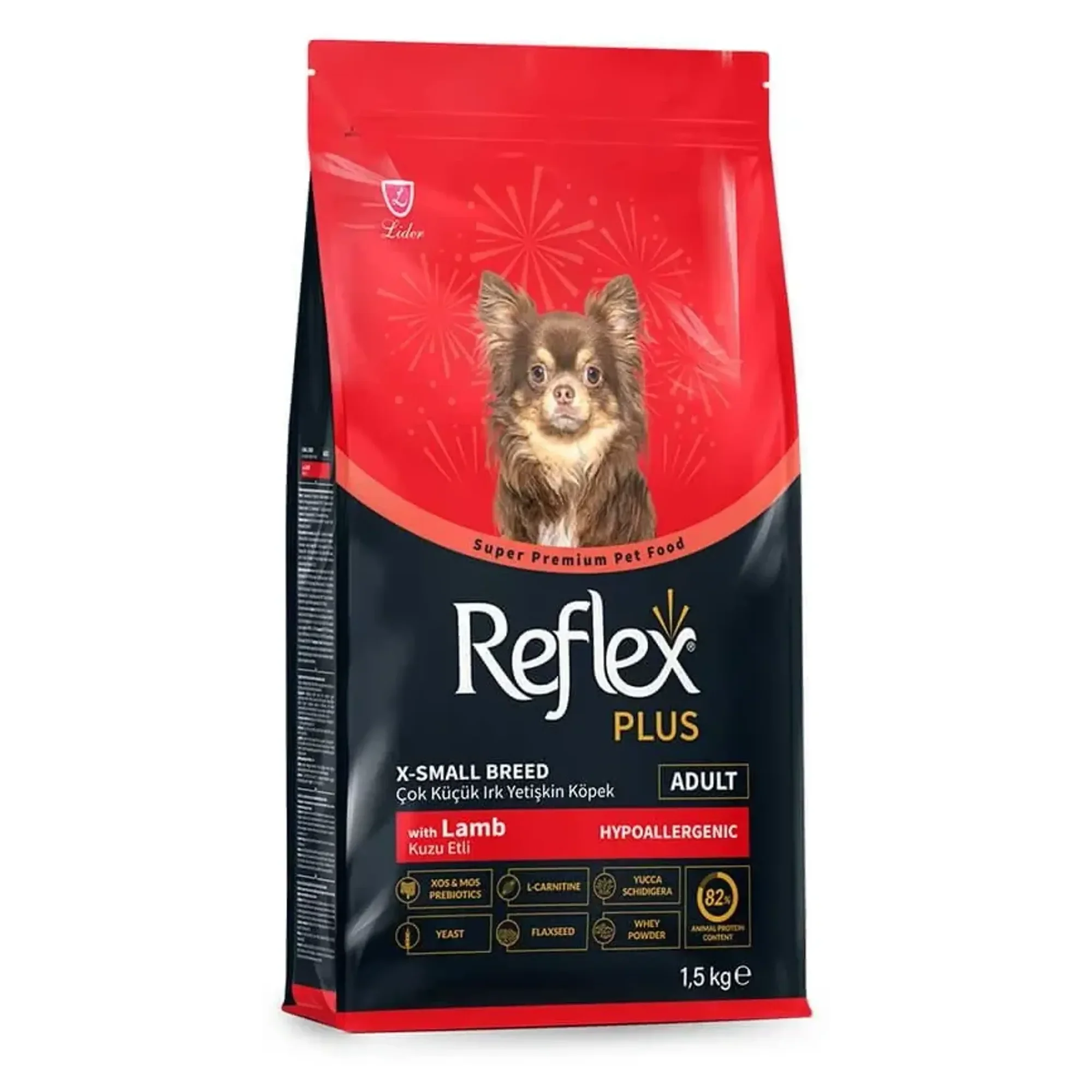 Reflex Plus Reflex Plus Hipoalerjenik Kuzulu Çok Küçük Irk Yetişkin Köpek Maması 1.5 KG