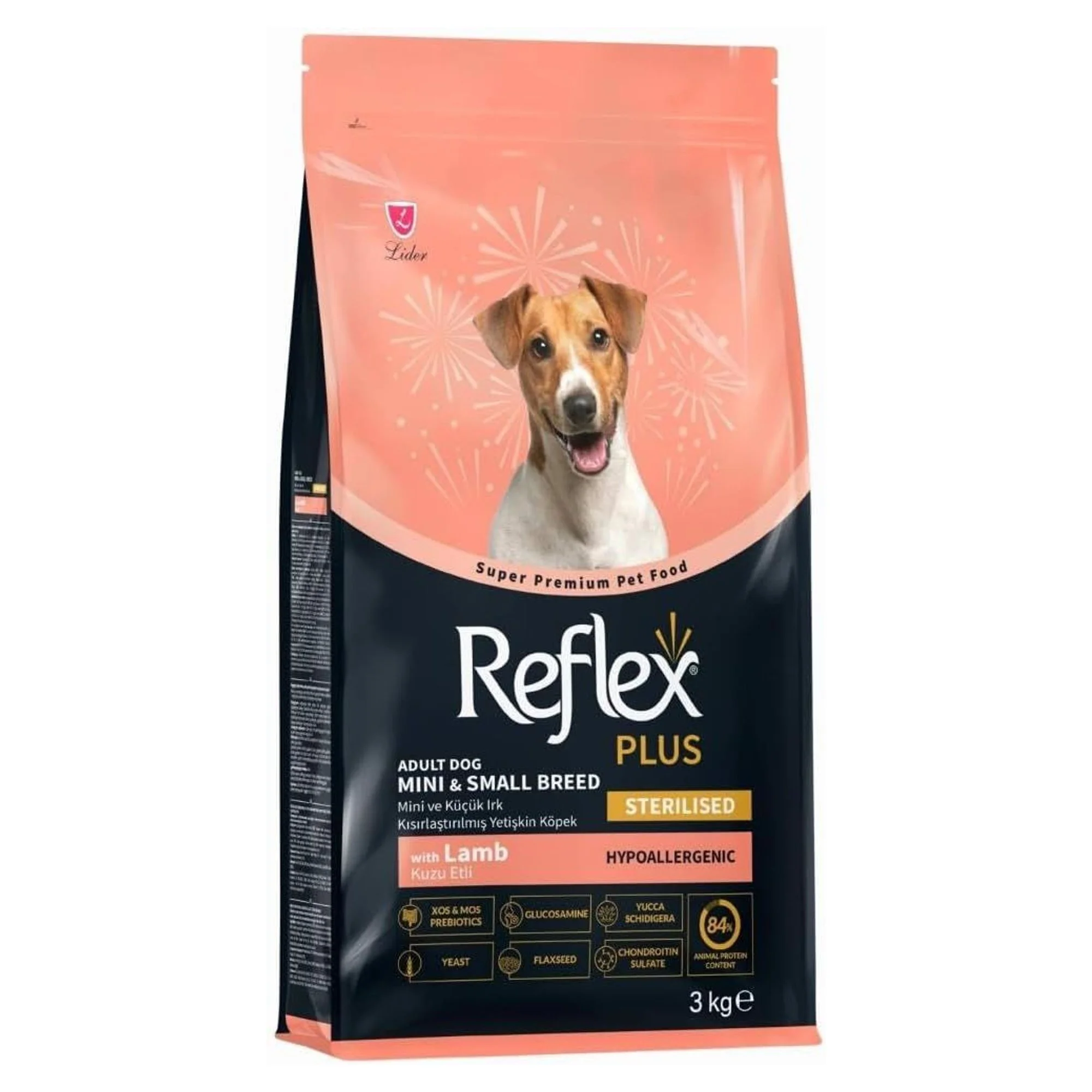 Reflex Plus Kuzu Etli Mini ve Küçük Irk Kısırlaştırılmış Köpek Maması 3 KG