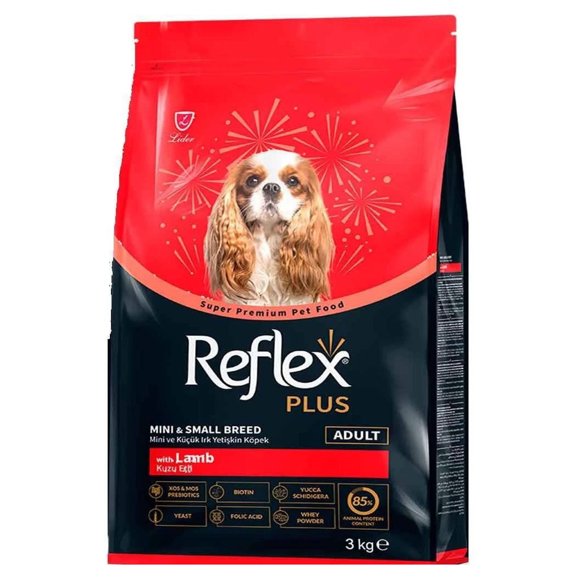 Reflex Plus Kuzu Etli Mini ve Küçük Irk Yetişkin Köpek Maması 3 KG