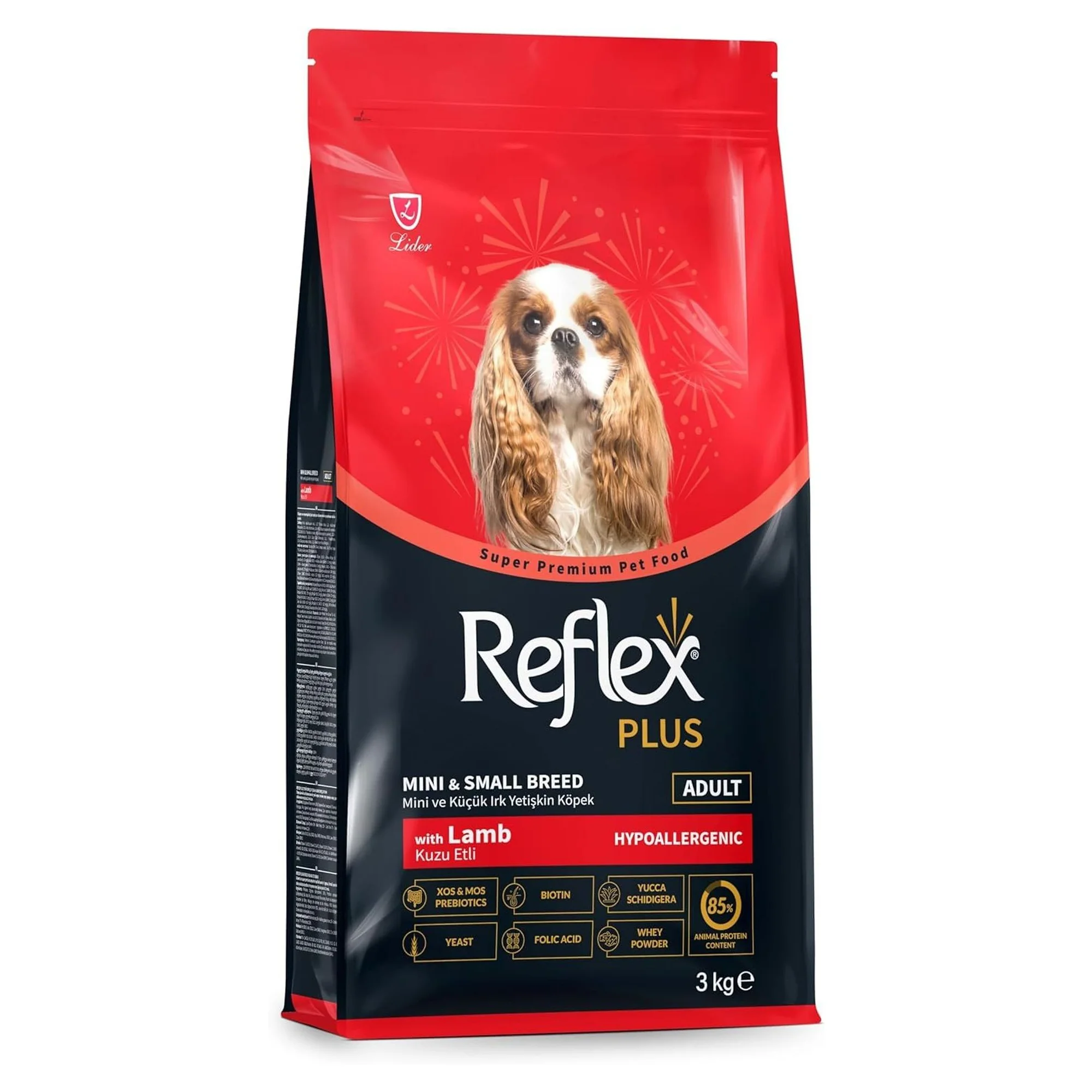 Reflex Plus Kuzu Etli Mini ve Küçük Irk Yetişkin Köpek Maması 3 KG