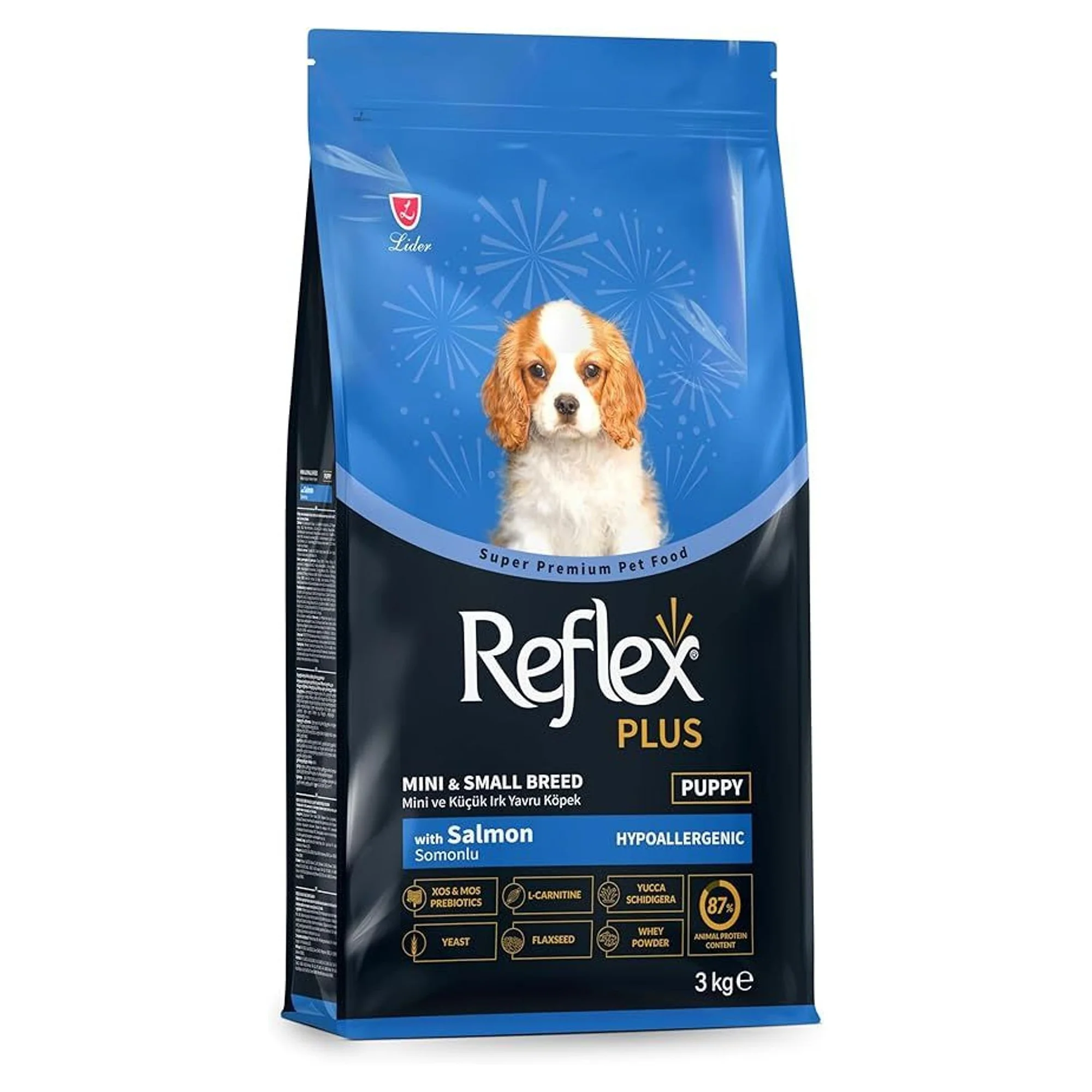 Reflex Plus Somonlu Mini ve Küçük Irk Yavru Köpek Maması 3 KG