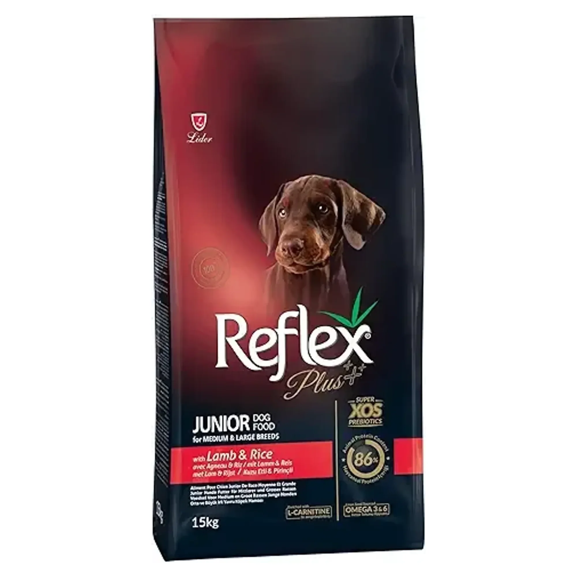 Reflex Plus Kuzu&Pirinç Orta&Büyük Irk Yavru Köpek Kuru Maması 15 KG