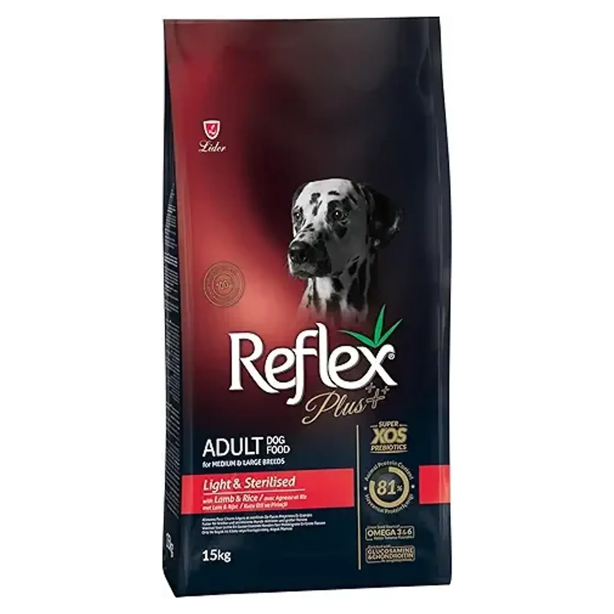 Reflex Plus Light&Sterilised Orta&Büyük Irk Yetişkin Kısırlaştırılmış Köpek Kuru Maması 15 KG