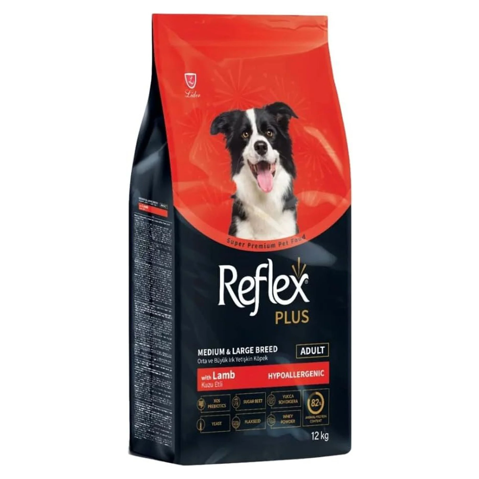 Reflex Plus Kuzu Etli Orta Ve Büyük Irk Yetişkin Köpek Maması 12 KG
