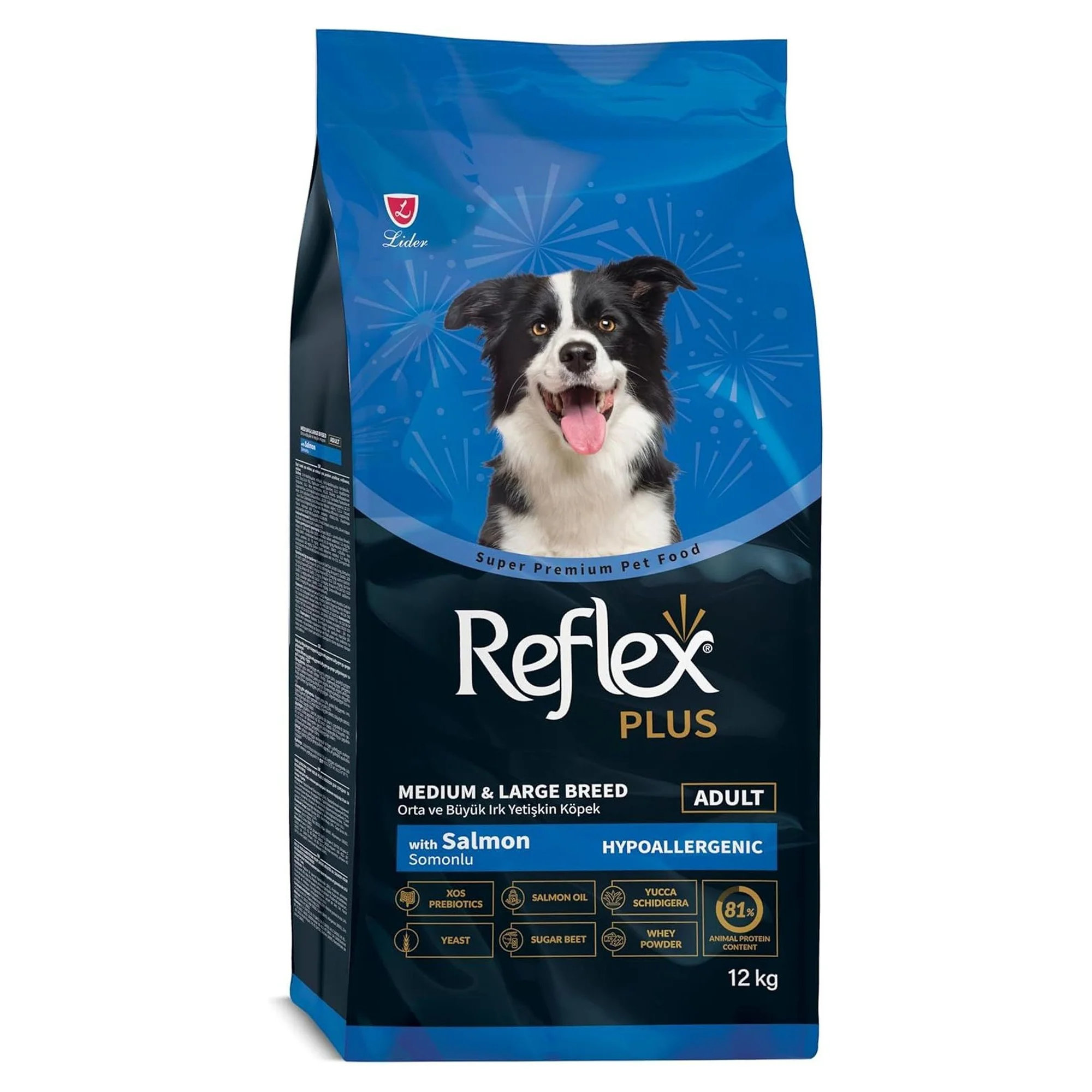 Reflex Plus Orta ve Büyük Irk Somonlu Yetişkin Köpek Maması 12 KG