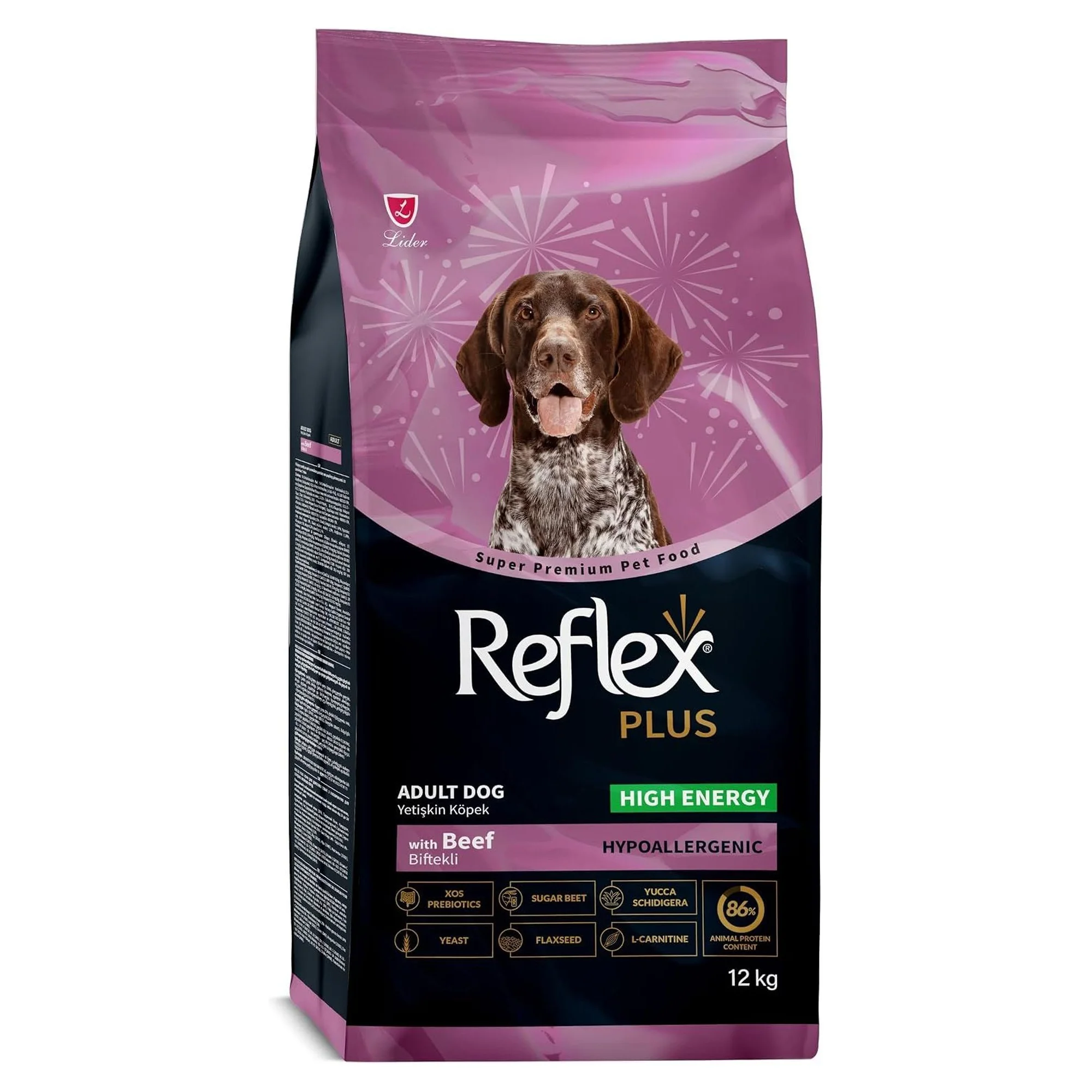 Reflex Plus High Energy Dana Etli Yetişkin Köpek Maması 12 KG