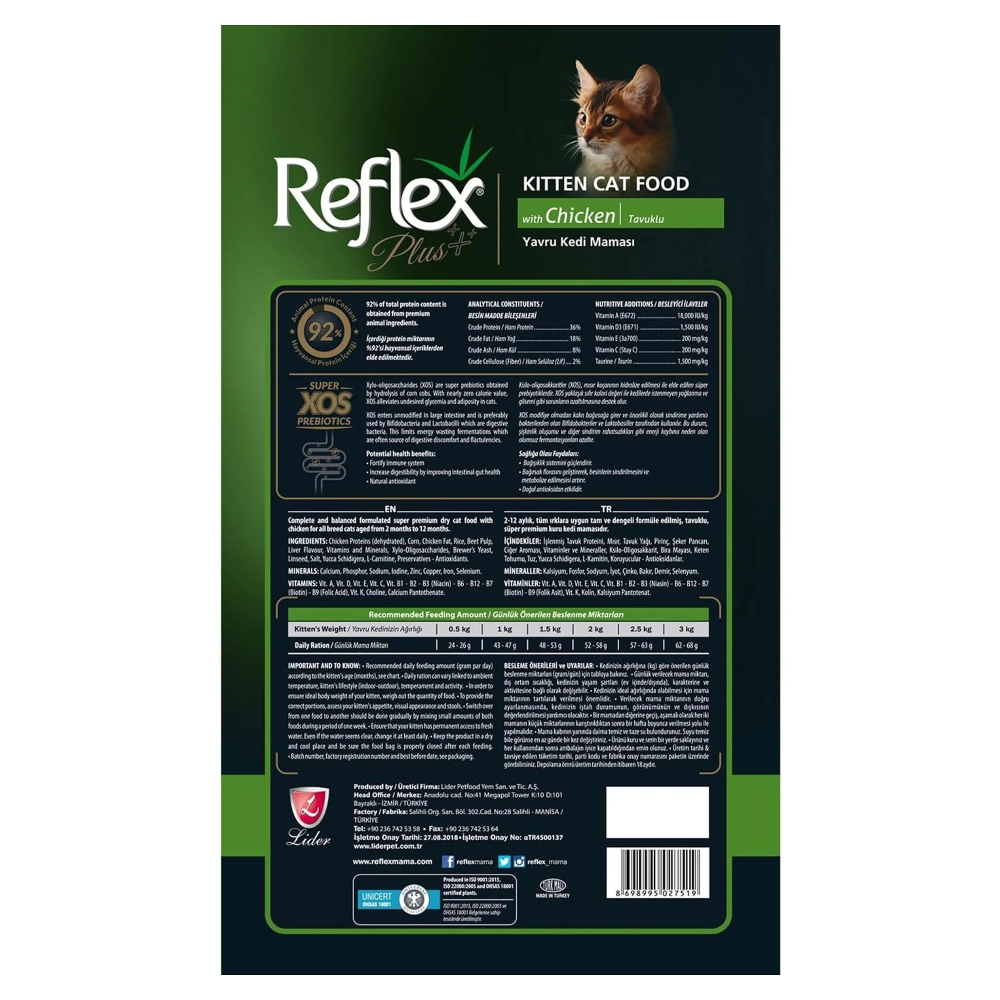 Reflex Plus Tavuklu Yavru Kedi Kuru Maması 1.5 KG — Normal, 2 kg — Görsel 5