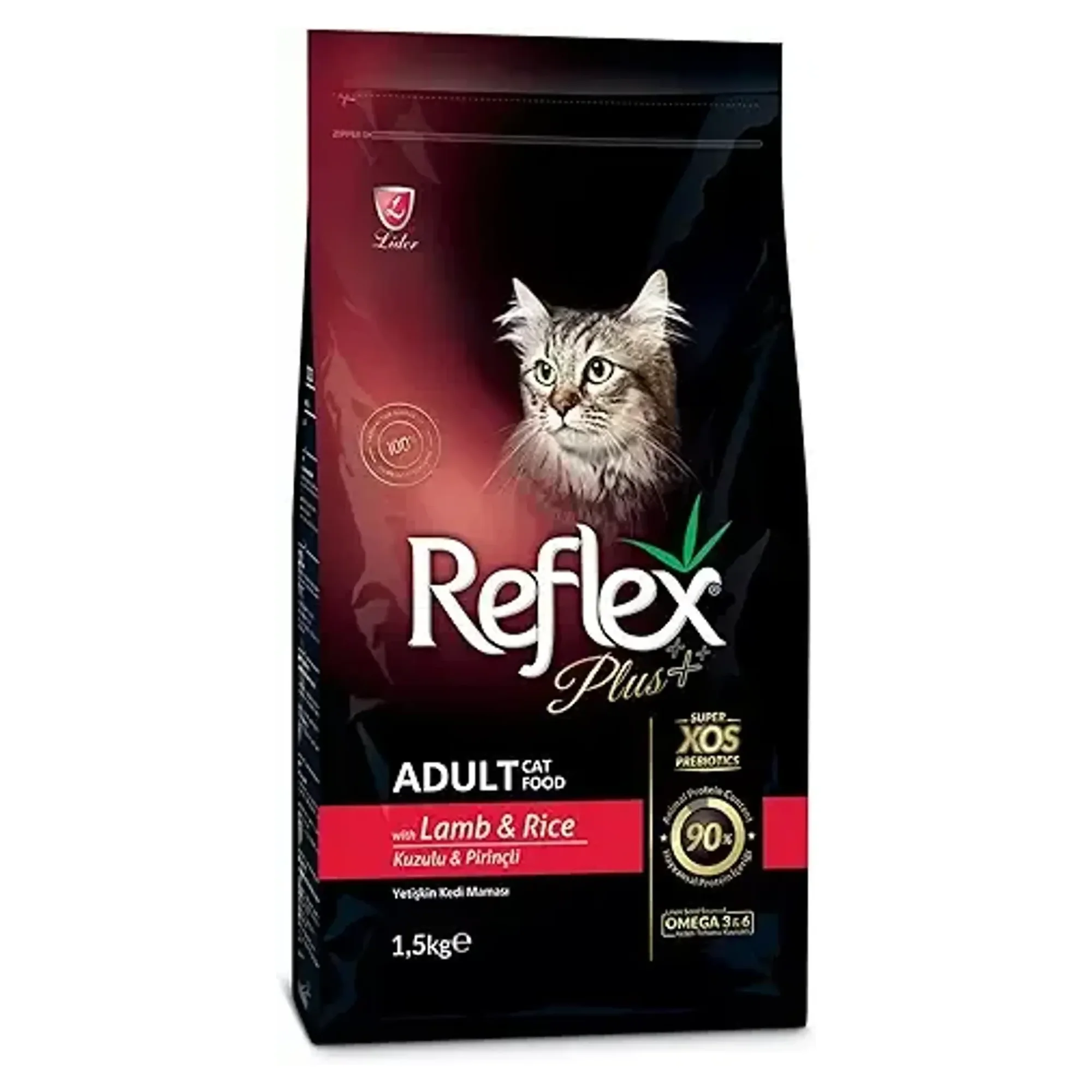 Reflex Plus Kuzu&Pirinç Yetişkin Kedi Kuru Maması 1.5 KG