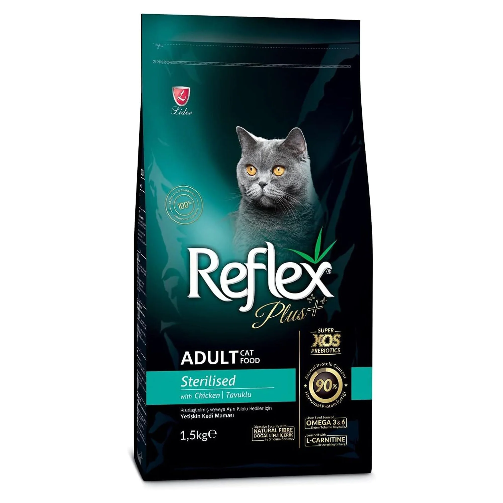 Reflex Plus Tavuklu Yetişkin Kısırlaştırılmış Kedi Kuru Maması 1.5 KG