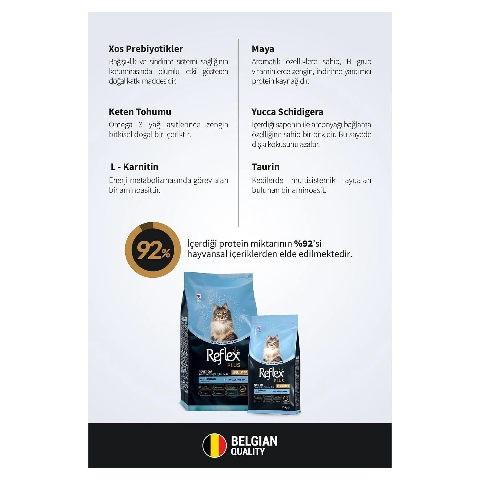Reflex Plus Somonlu Yetişkin Kısırlaştırılmış Kedi Kuru Maması 8 KG — 8.1 kg — Görsel 4
