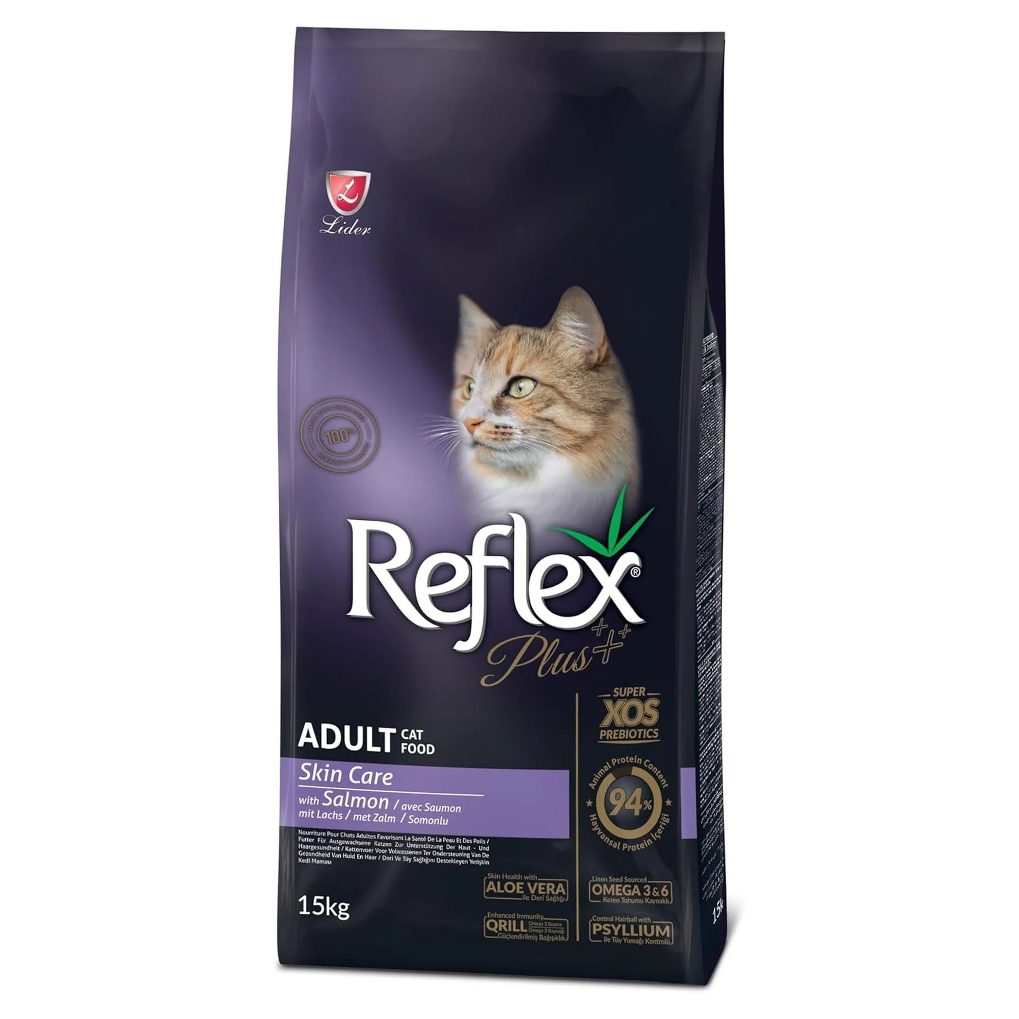 Reflex Plus Adult Cat Skin CareSalmon  15 KG