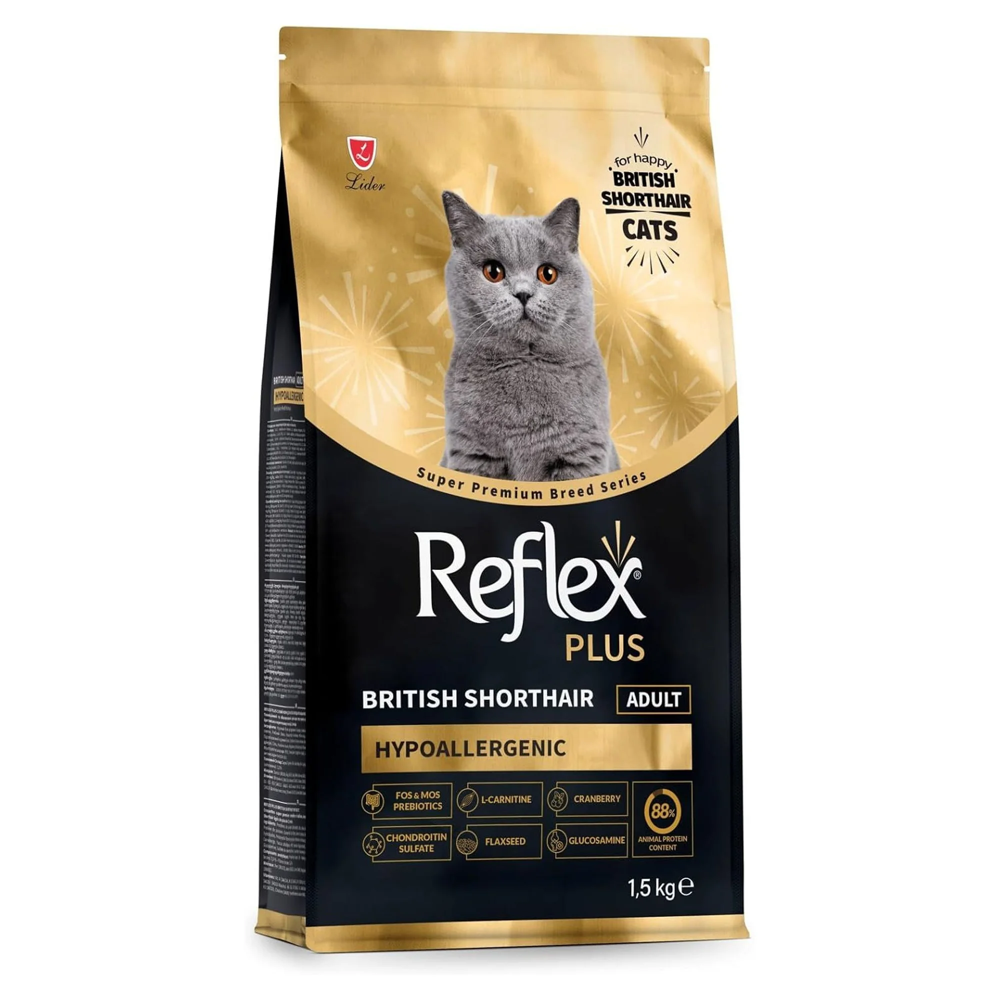 Reflex Plus British Shorthair Yetişkin Kedi Maması 1.5 KG