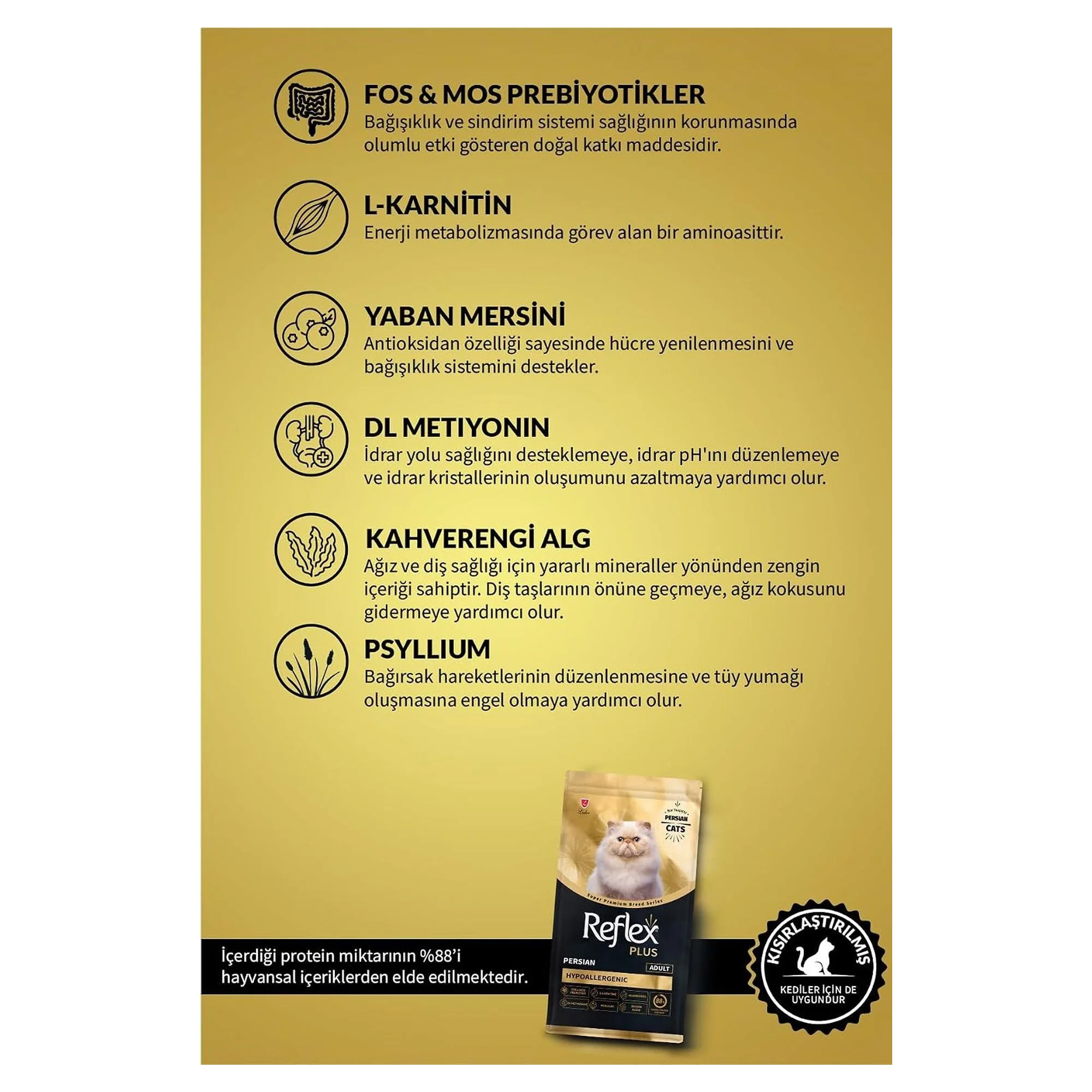 Reflex Plus Persian Yetişkin Kedi Maması 8 KG — Normal, 8.1 kg — Görsel 4