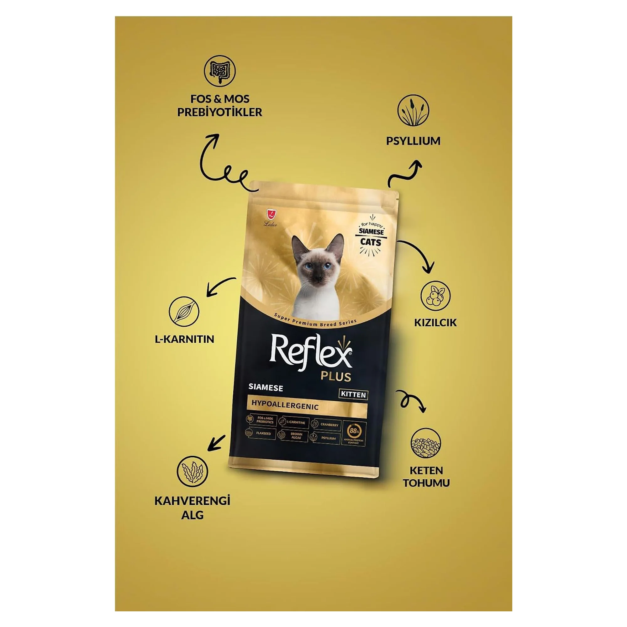 Reflex Plus Siamese Yavru Kedi Maması 8 KG — Normal, 8.1 kg — Görsel 3