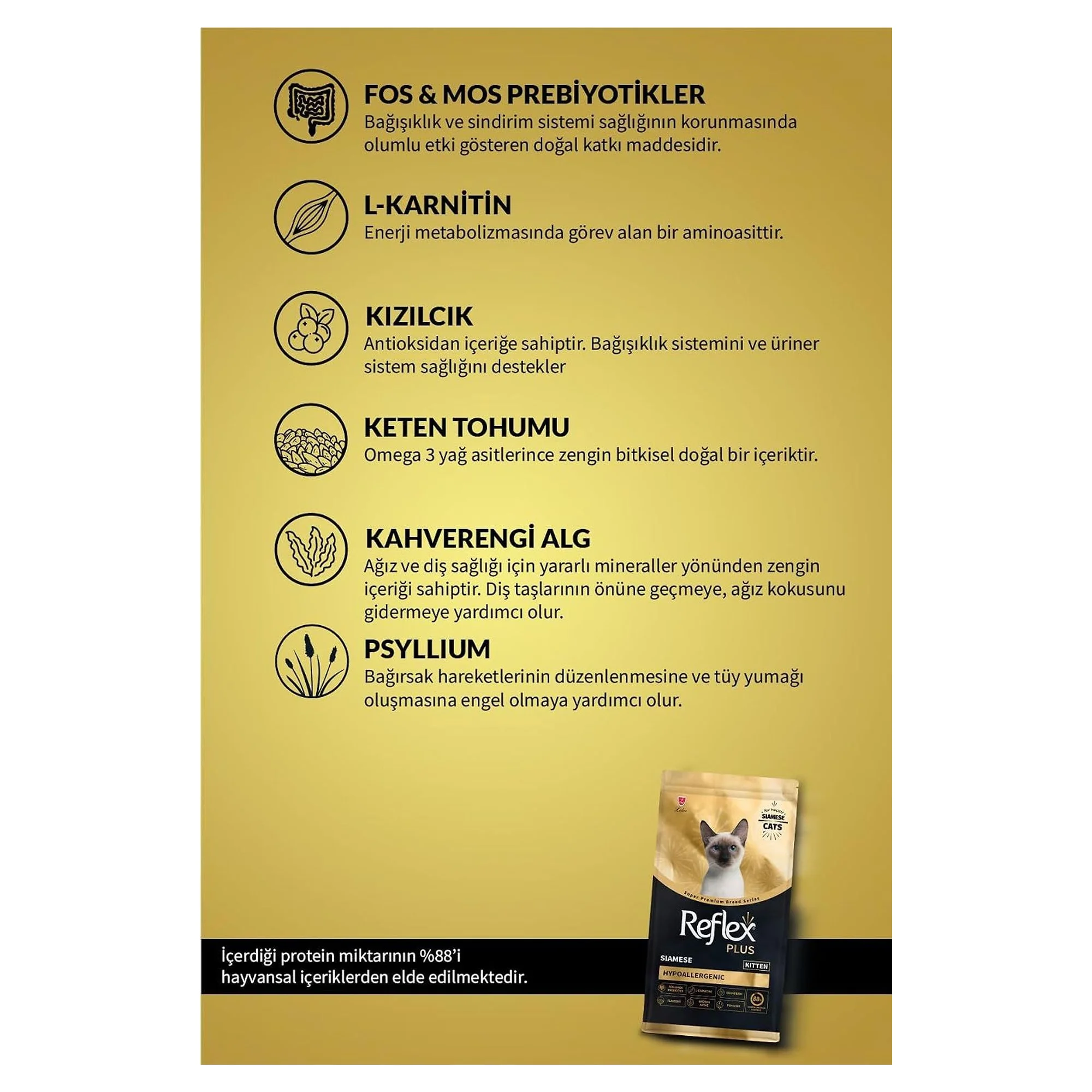 Reflex Plus Siamese Yavru Kedi Maması 8 KG — Normal, 8.1 kg — Görsel 4
