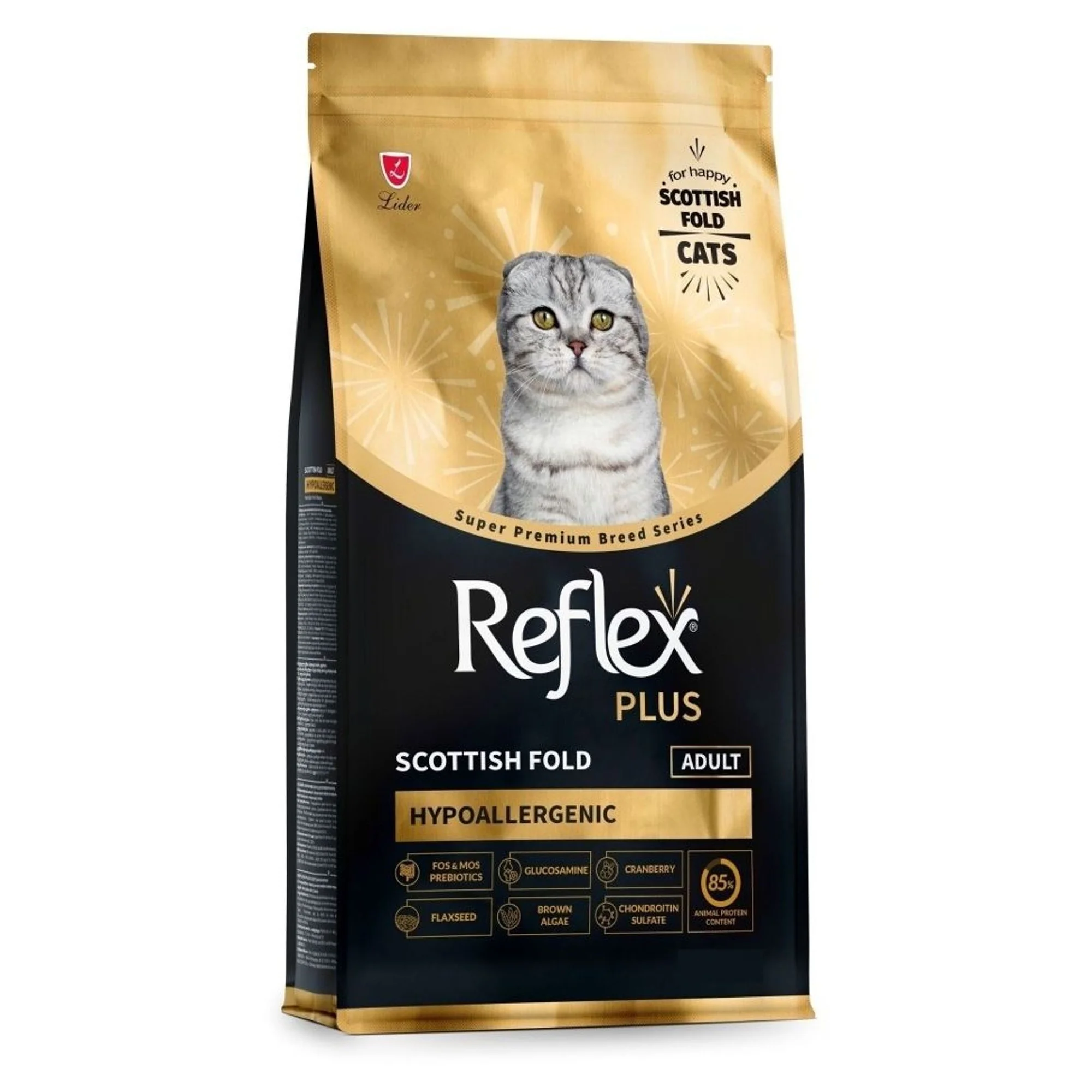 Reflex Plus Hipoalerjenik Scottish Fold Yetişkin Kedi Maması 8 KG