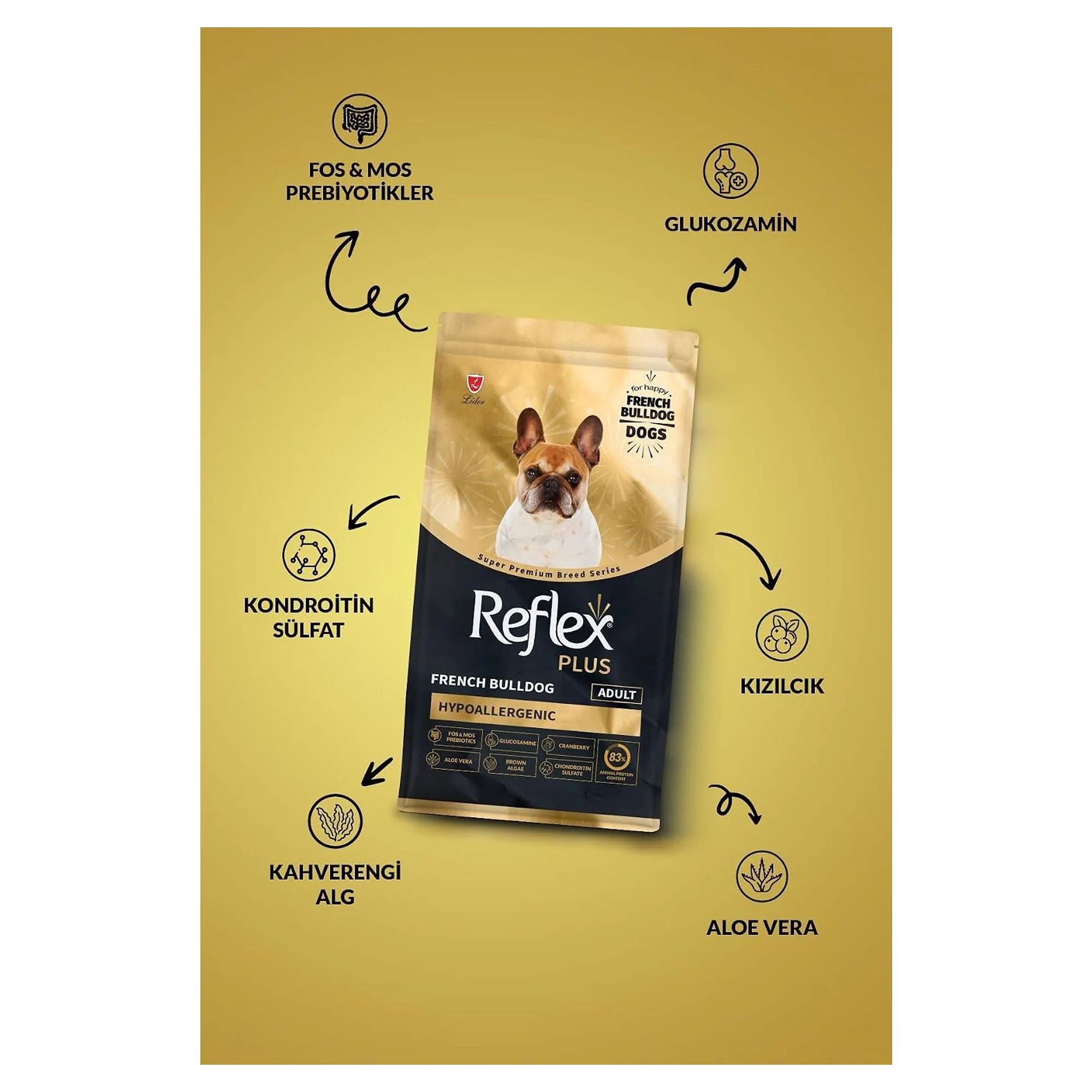 Reflex Plus French Bulldog Yetişkin Köpek Maması 3 KG — Normal, 3 kg — Görsel 3