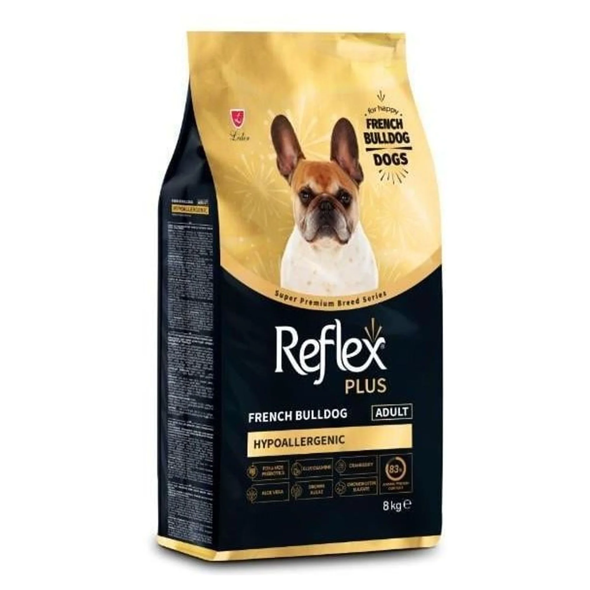 Reflex Plus French Bulldog Yetişkin Köpek Maması 8 KG