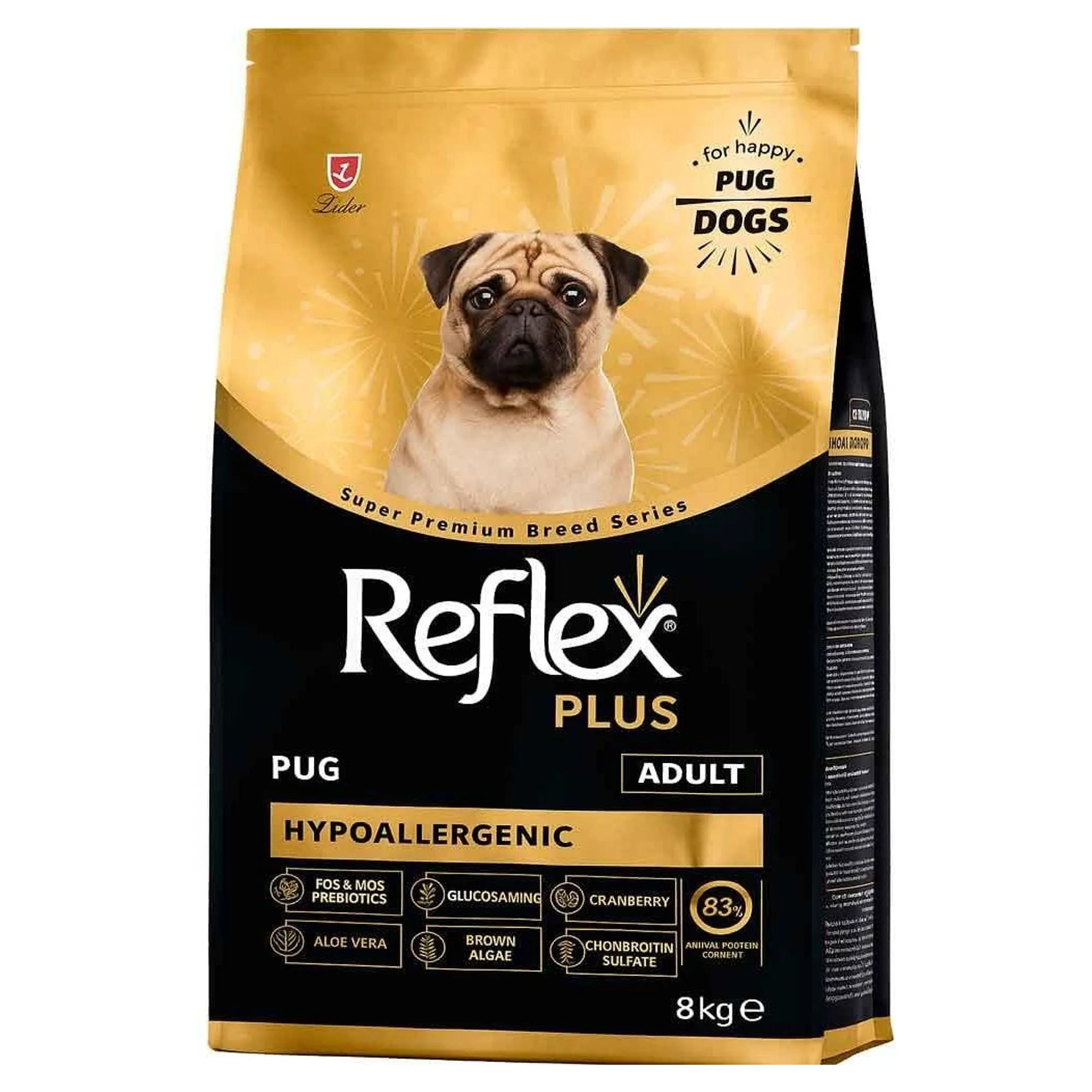 Reflex Plus Pug Yetişkin Köpek Maması 8 KG