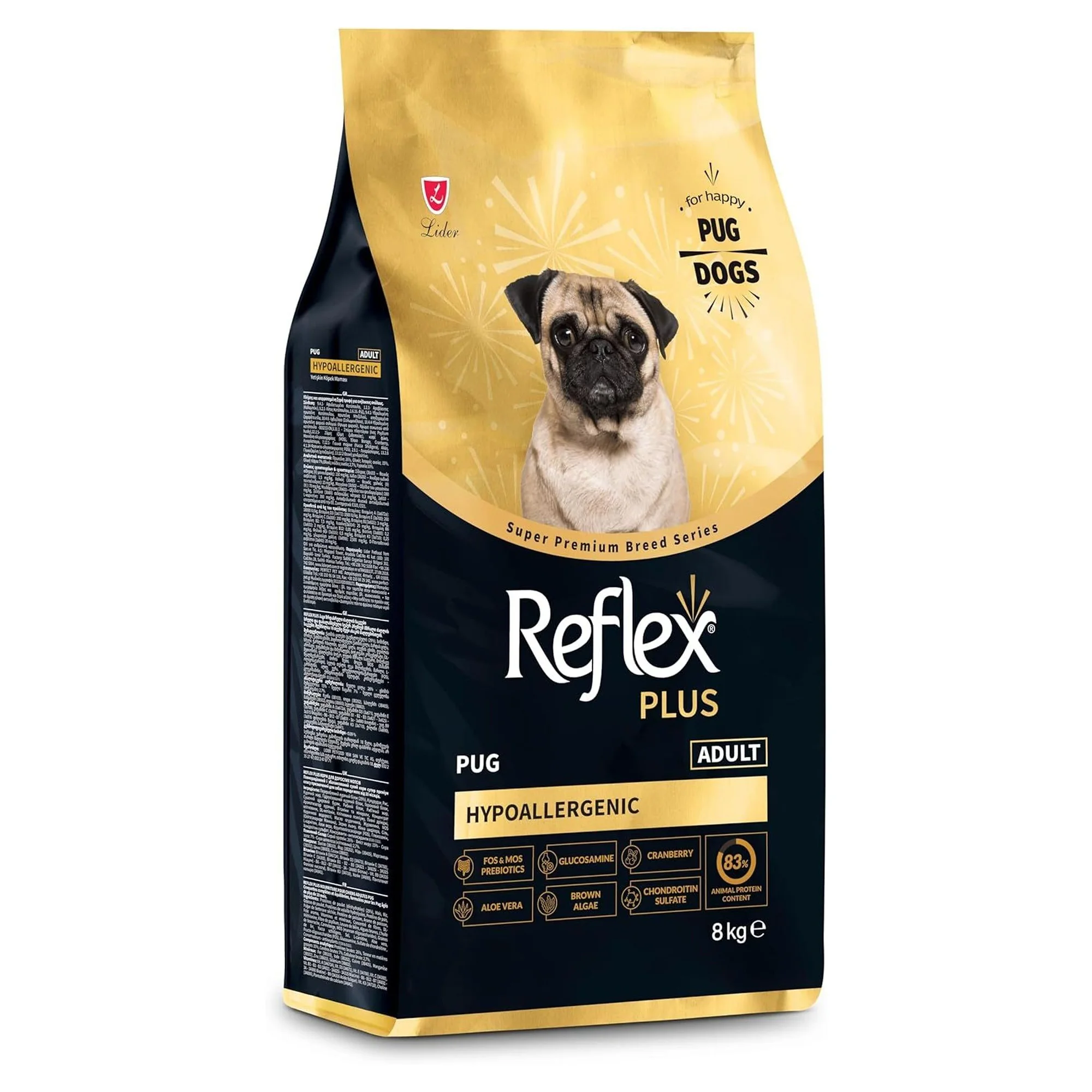 Reflex Plus Pug Yetişkin Köpek Maması 8 KG