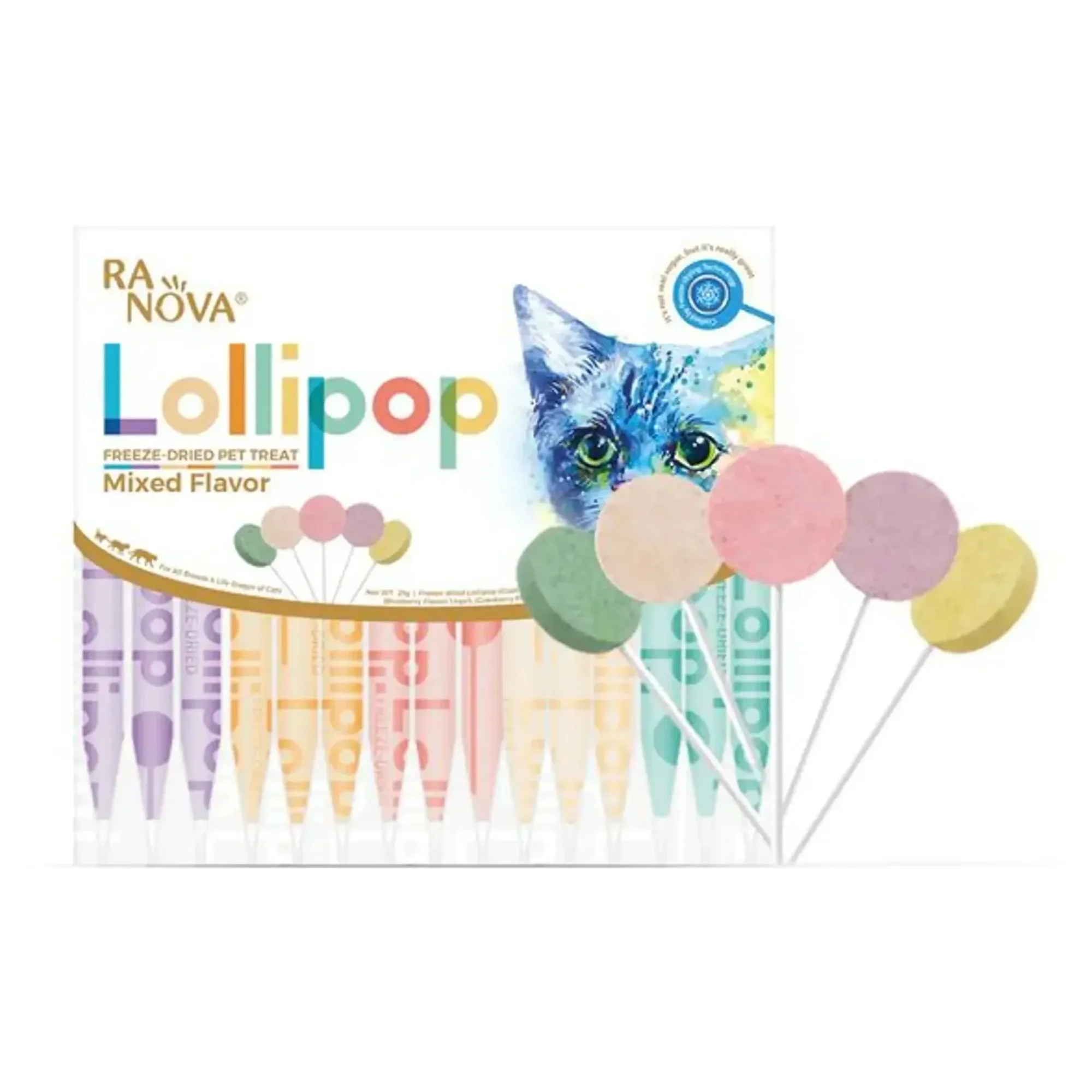 Ranova Kediler için Karışık Lezzetli Lolipop 15x1.4G