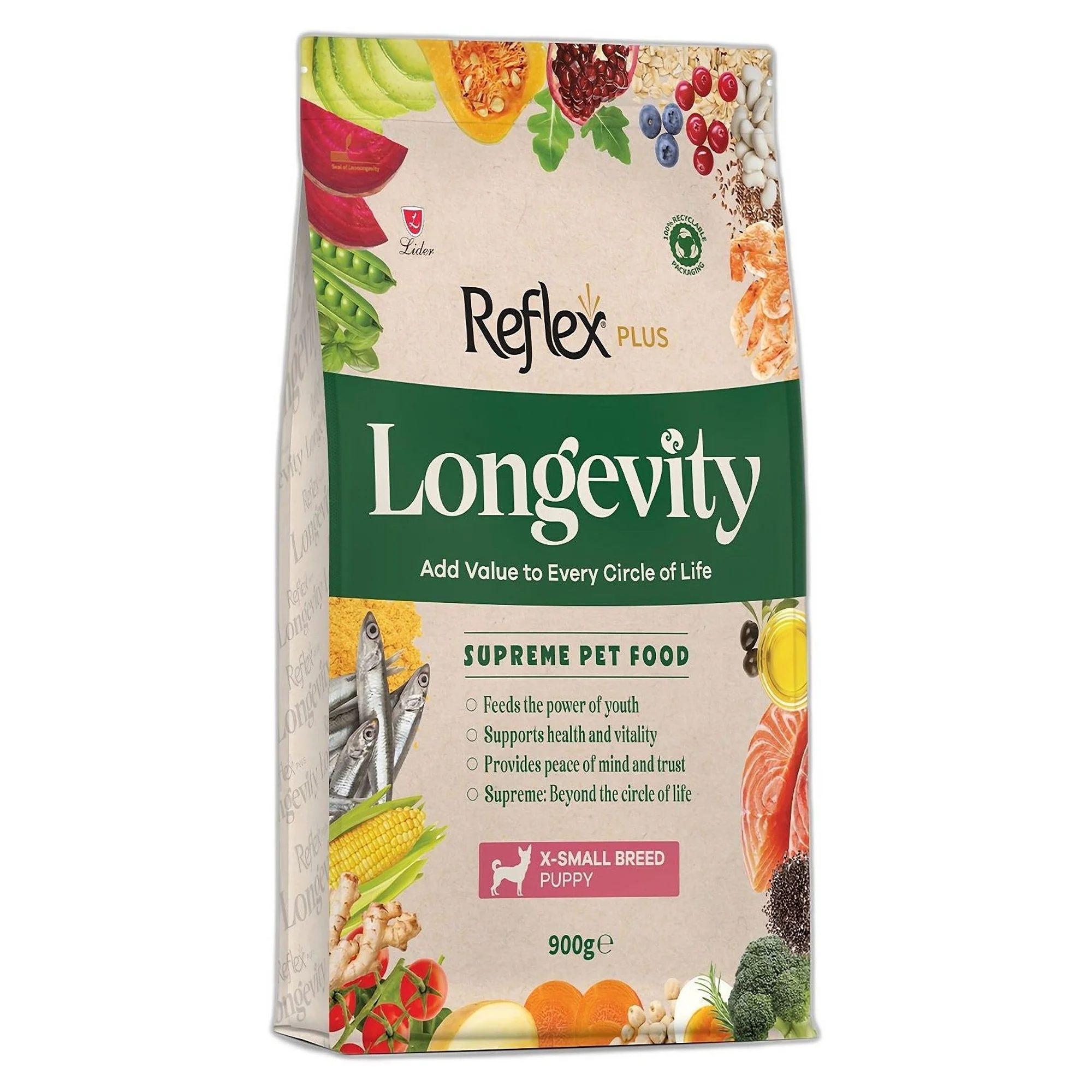 Reflex Plus Longevity Hipoalerjenik Çok Küçük Irk Yavru Köpek Maması 900 G