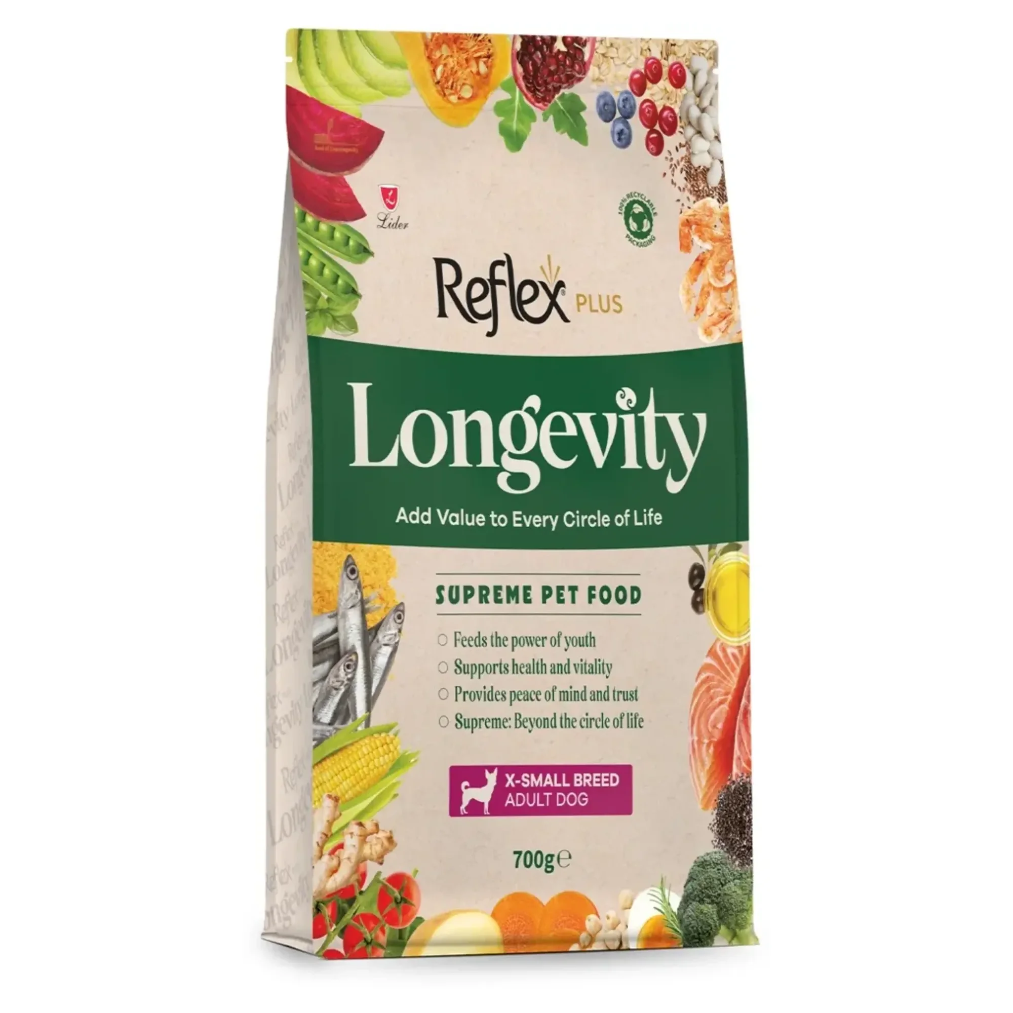 Reflex Plus Longevity Hipoalerjenik Çok Küçük Irk Yetişkin Köpek Maması 700 G