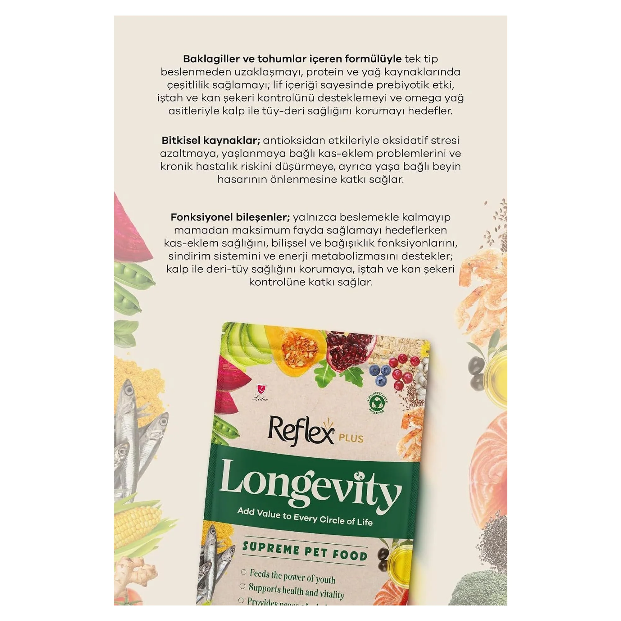 Reflex Plus Longevity Hipoalerjenik Orta ve Büyük Irk Yavru Köpek Maması 3.2 KG — Normal, 3.3 kg — Görsel 4