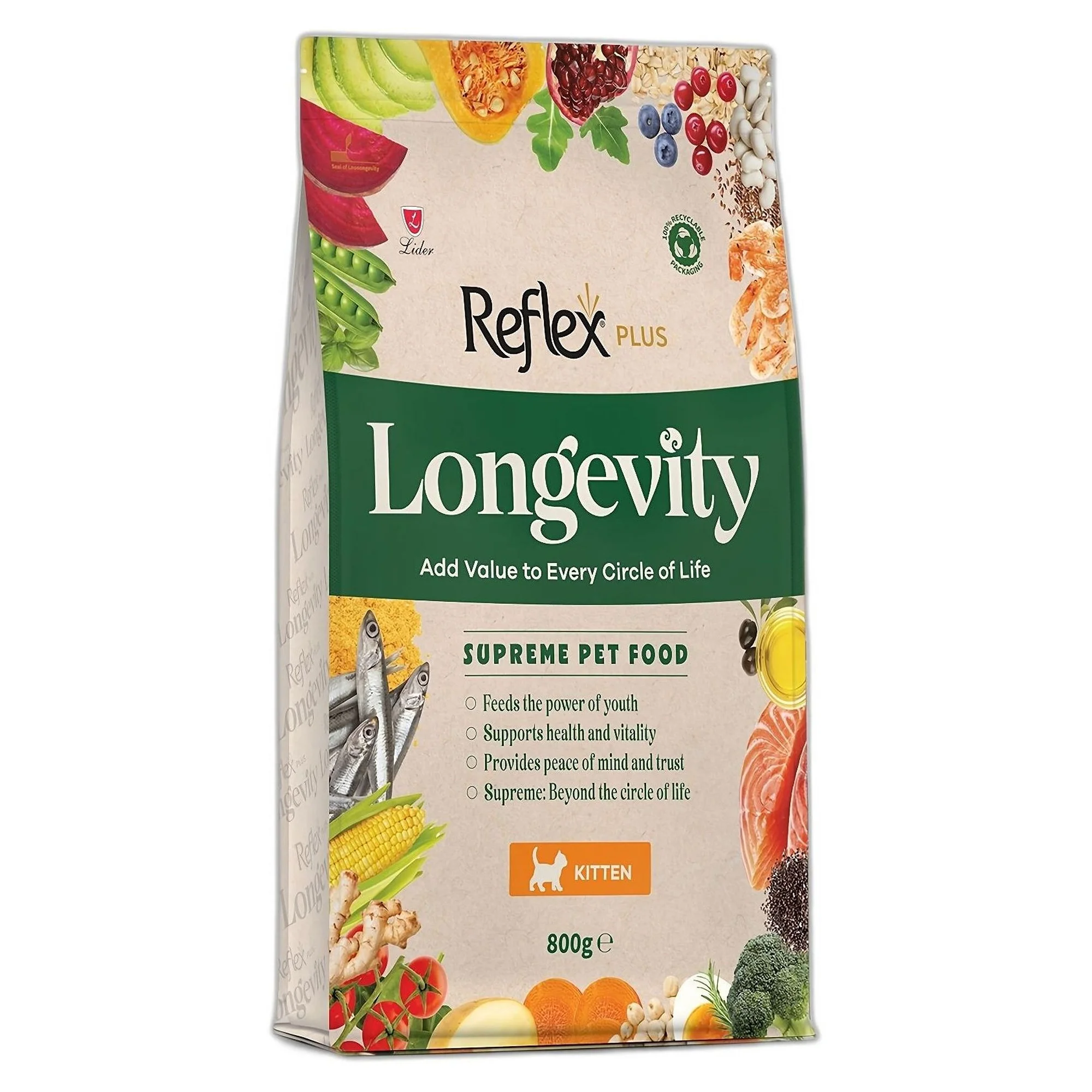 Reflex Plus Longevity Hipoalerjenik Yavru Kedi Maması 800 G